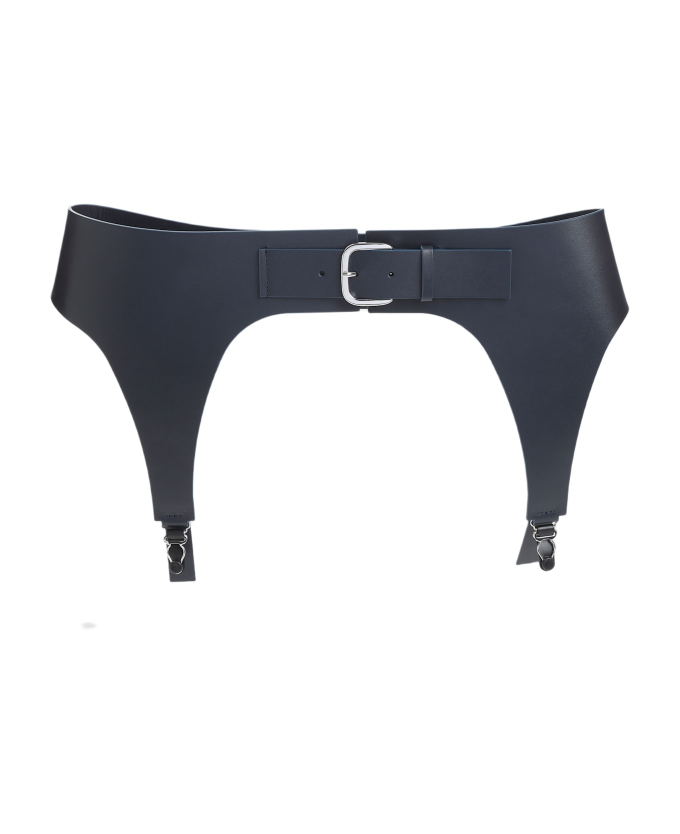 Jean Paul Gaultier Leather Garter Belt - Navy