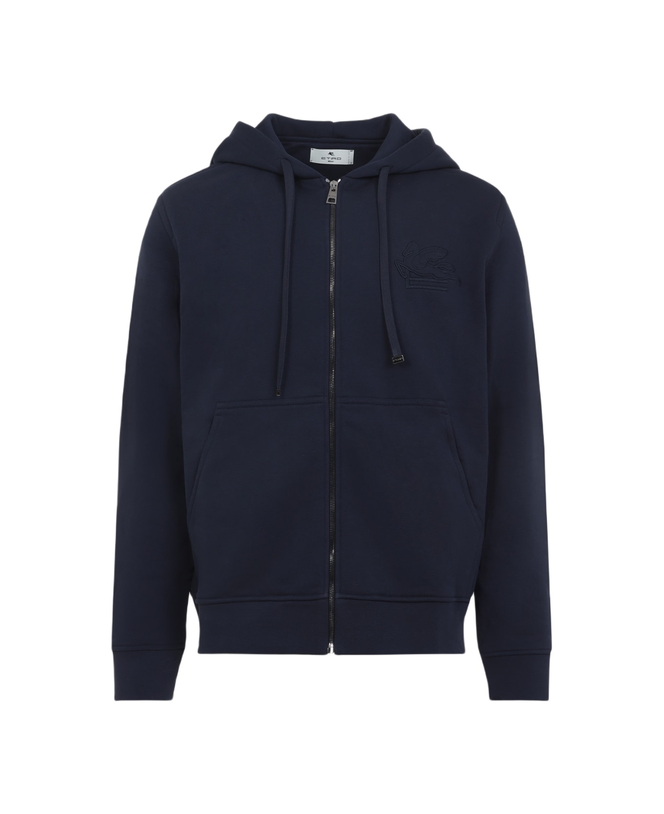 Etro Zipped Hoodie Sweatshirt - Blu