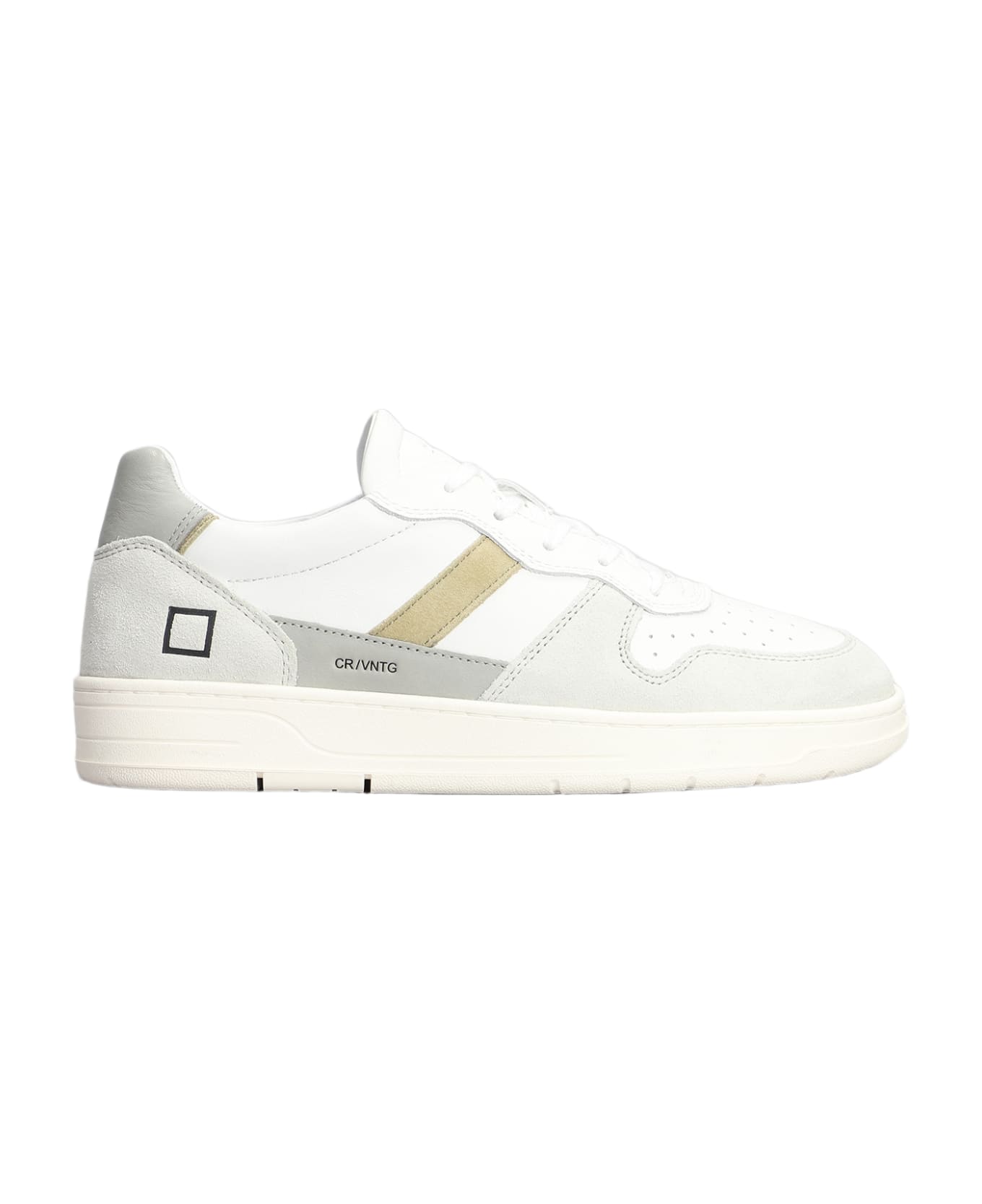D.A.T.E. Court 2.0 Sneakers In White Suede And Leather - white