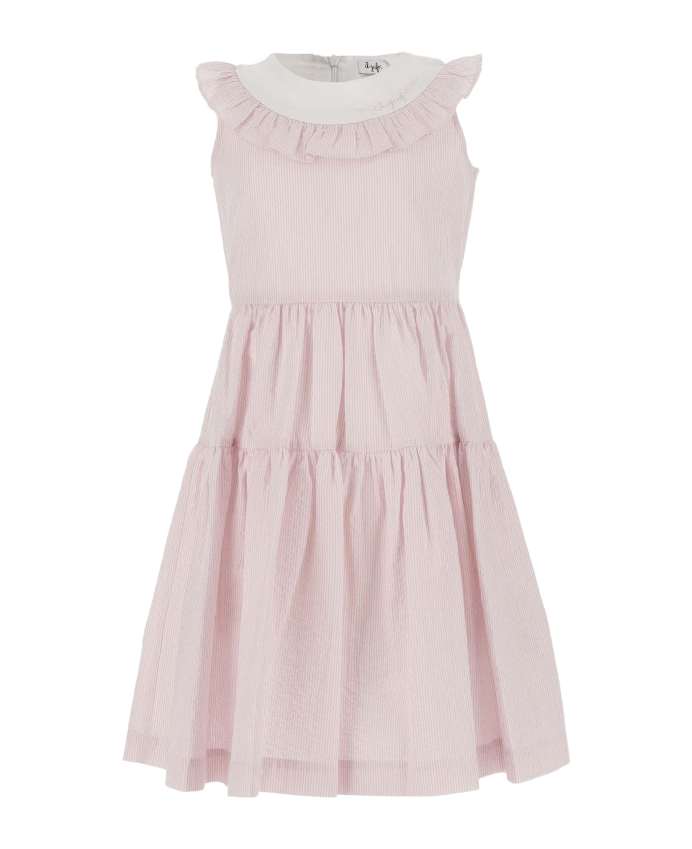 Il Gufo Stretch Cotton Dress - Pink