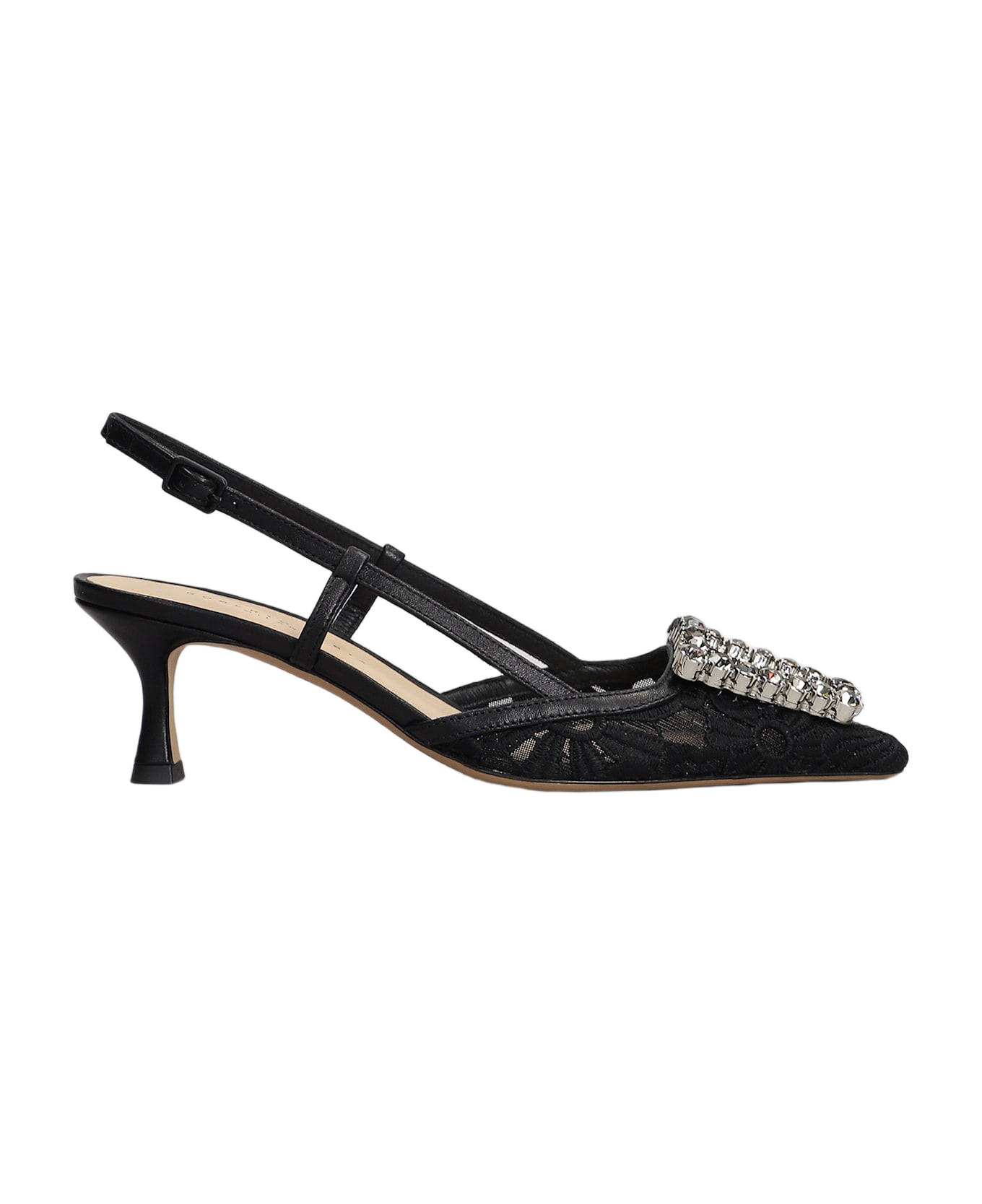 Roberto Festa Vittoria Pumps In Black Leather And Fabric - black