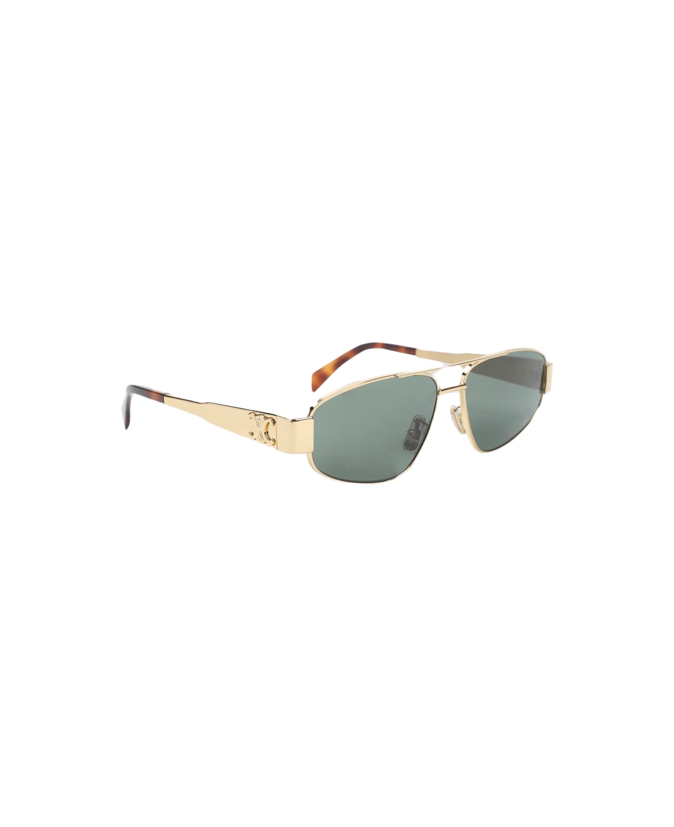 Celine Triomphe Metal 03 Sunglasses - Sg Gold Green