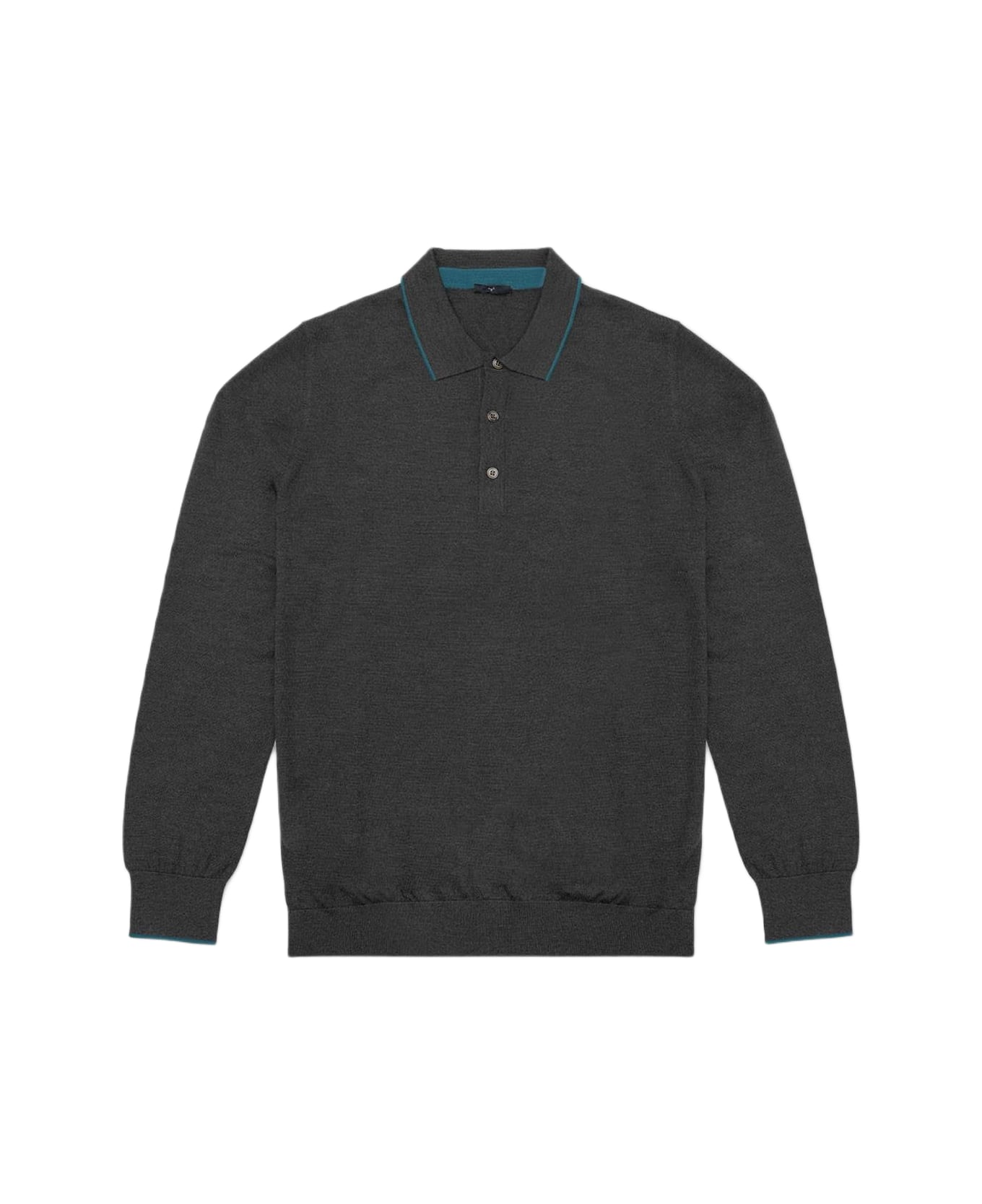 Larusmiani Long Sleeve Polo Shirt Polo Shirt - LightGray