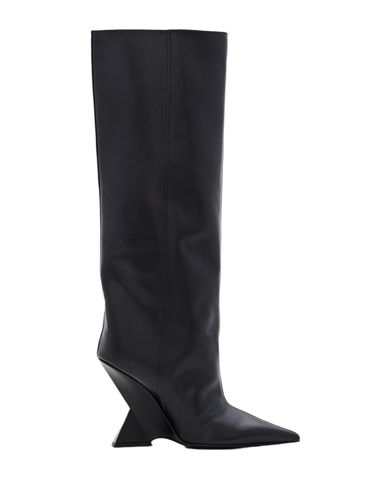 The Attico 105mm Cheope Leather Boots - Black