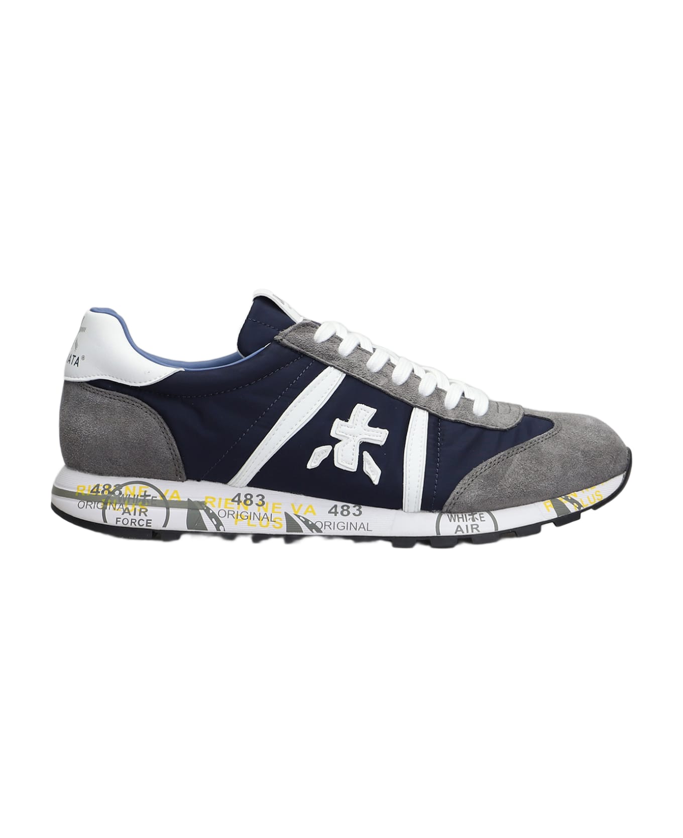 Premiata Lucy Sneakers In Grey Suede And Fabric - grey