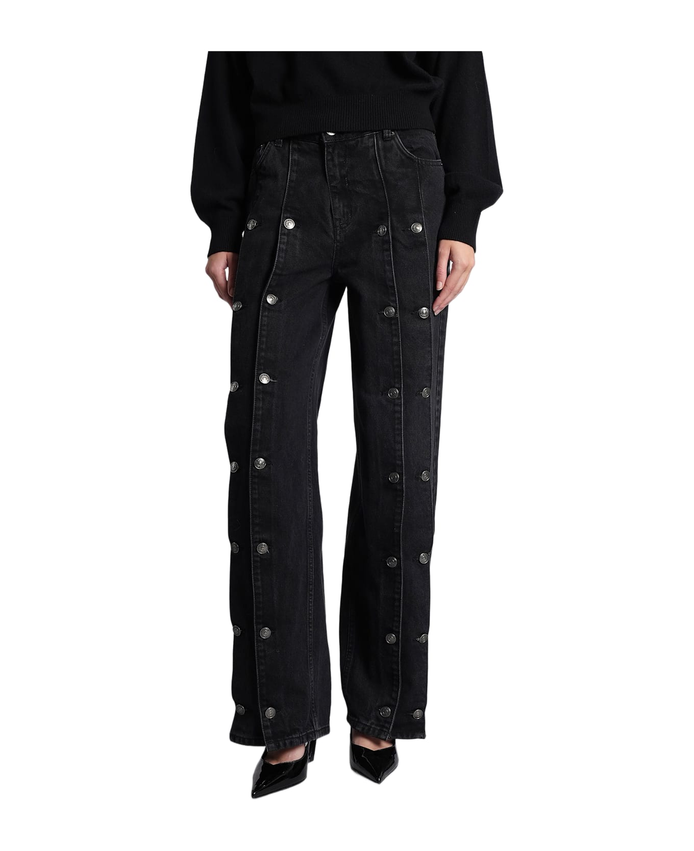 Rotate by Birger Christensen Jeans In Black Denim - black