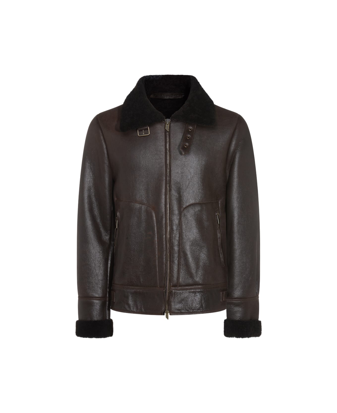 Salvatore Santoro Brown Leather Jacket
