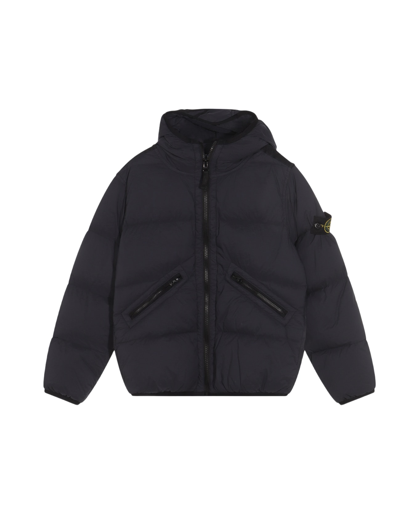 Stone Island Navy Down Jacket - Blue