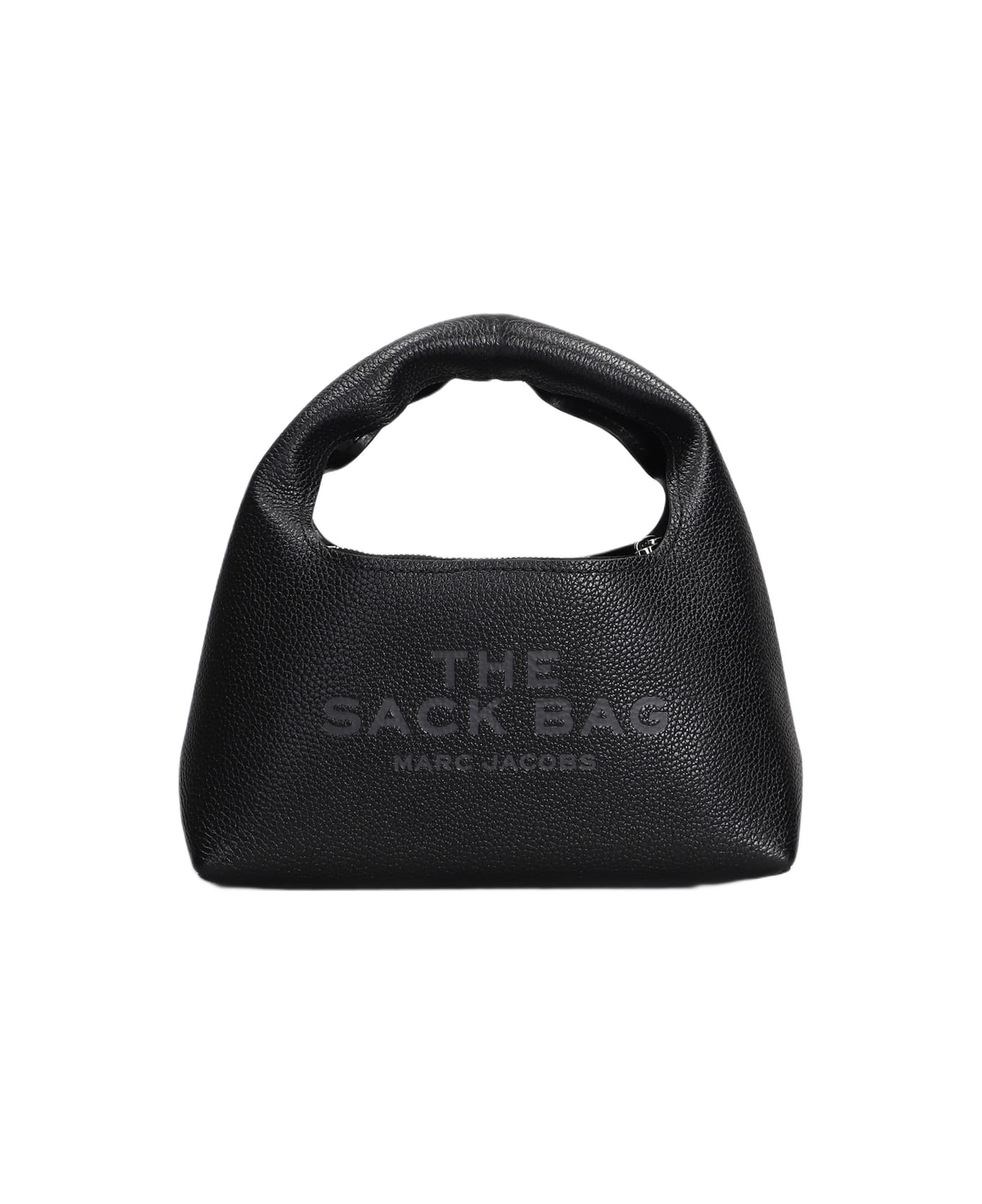 Marc Jacobs The Mini Sack Hand Bag In Black Leather - black