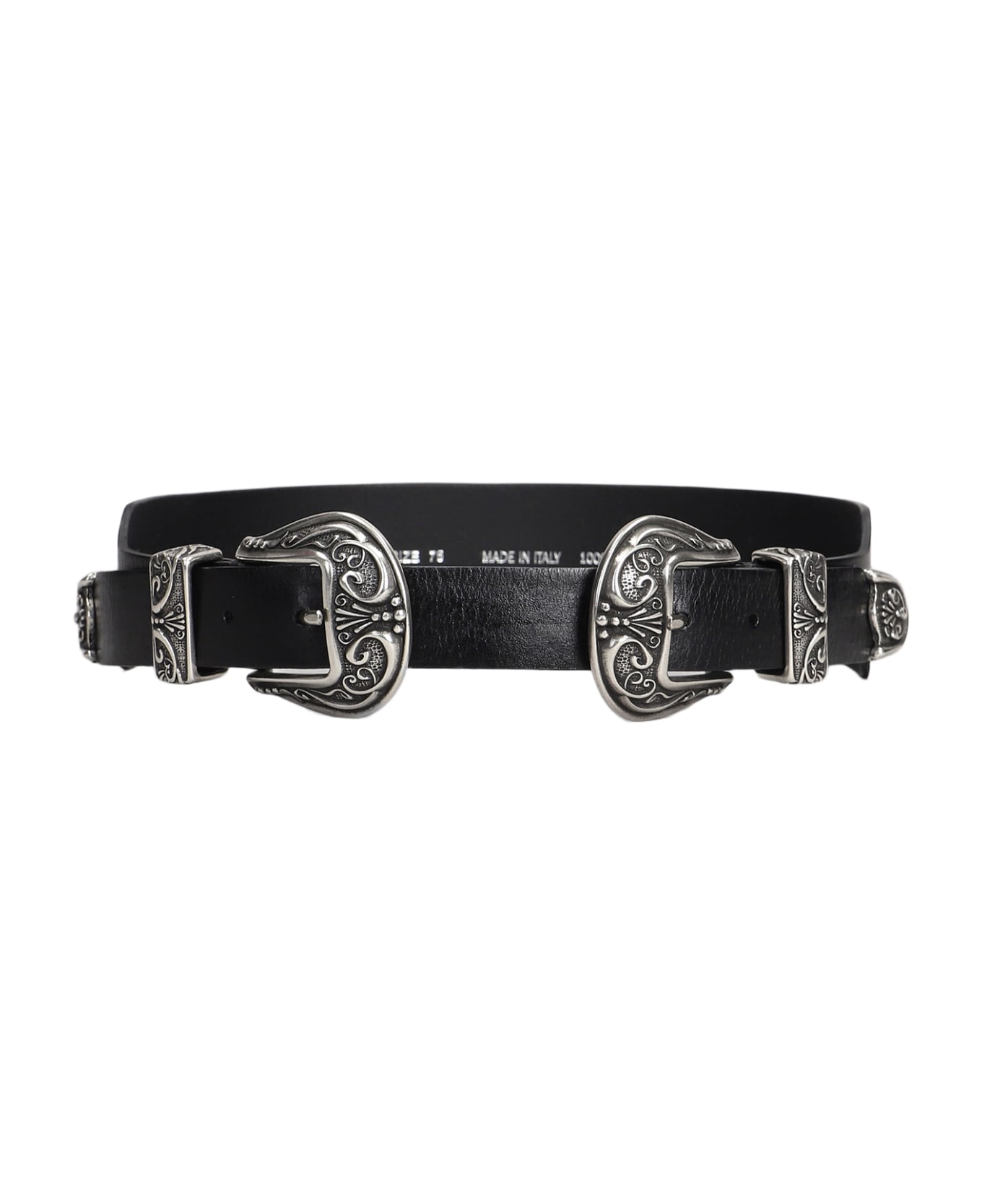 Golden Goose Belts In Black Leather - black