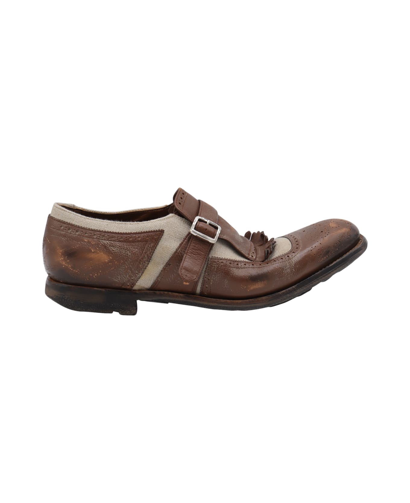 Church
s Brown And Ecru Leather Formal Shoes - WALNUT/ECRU
