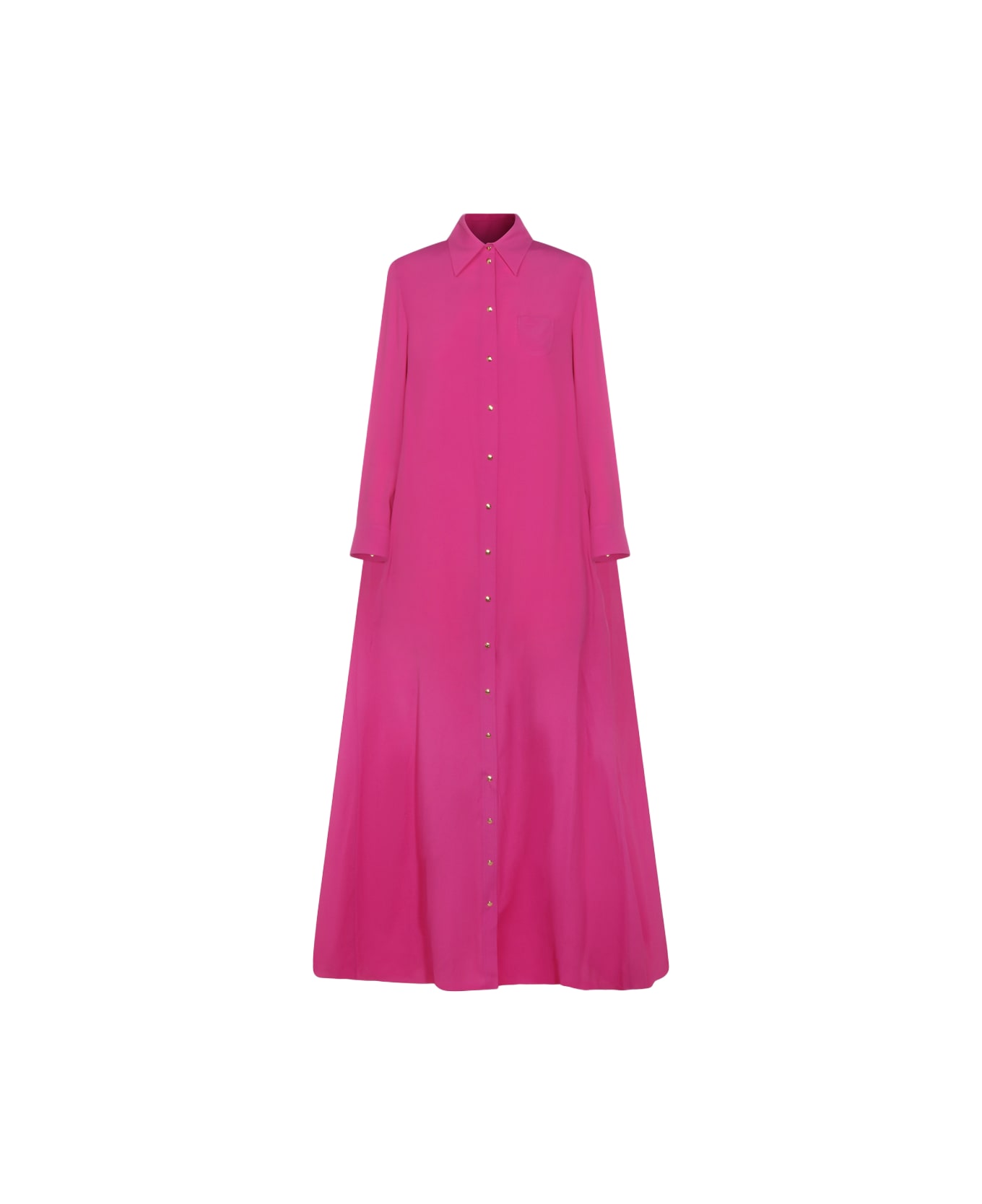 Celine Fushia Silk Blend Long Dress - FUSHIA