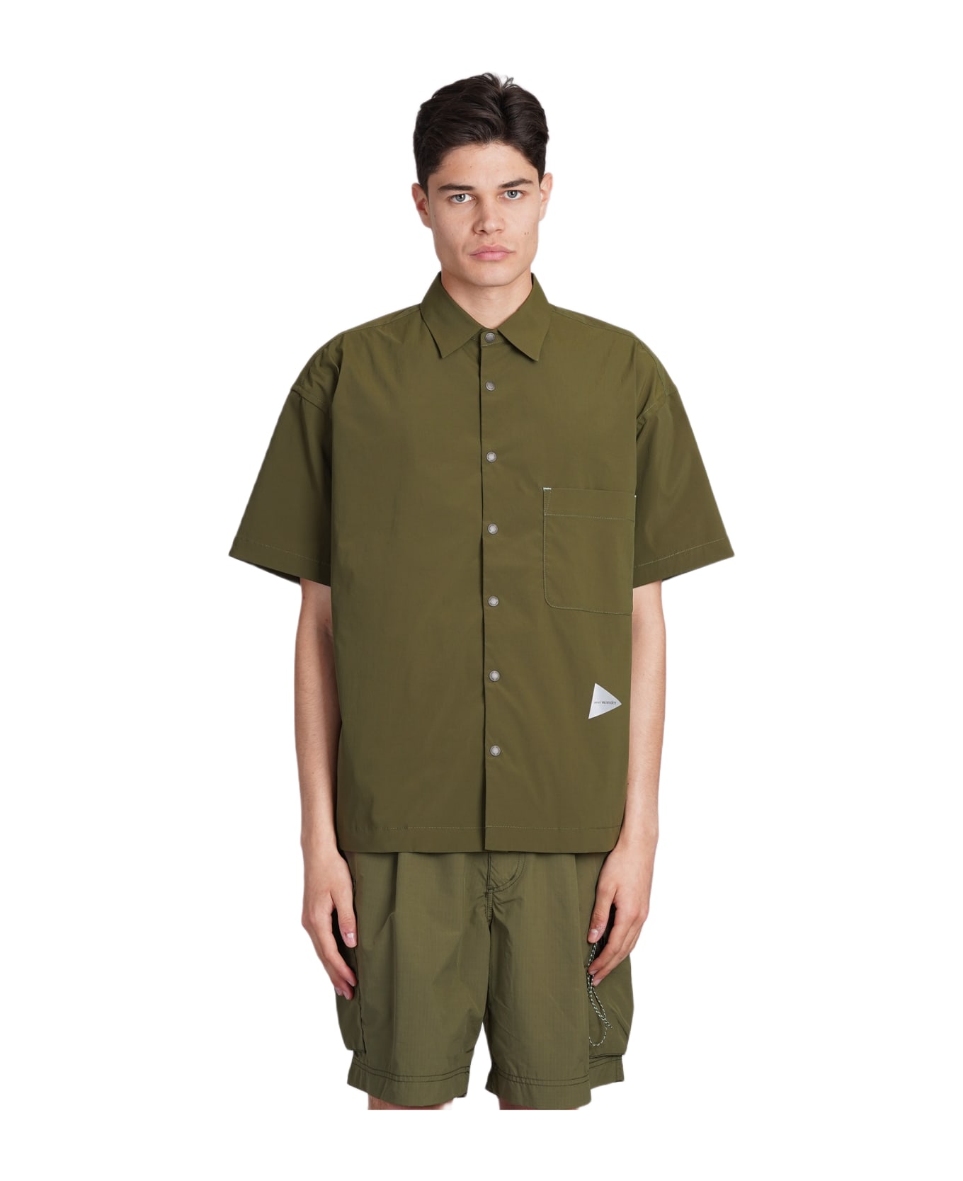 And Wander Shirt In Green Polyester - green シャツ
