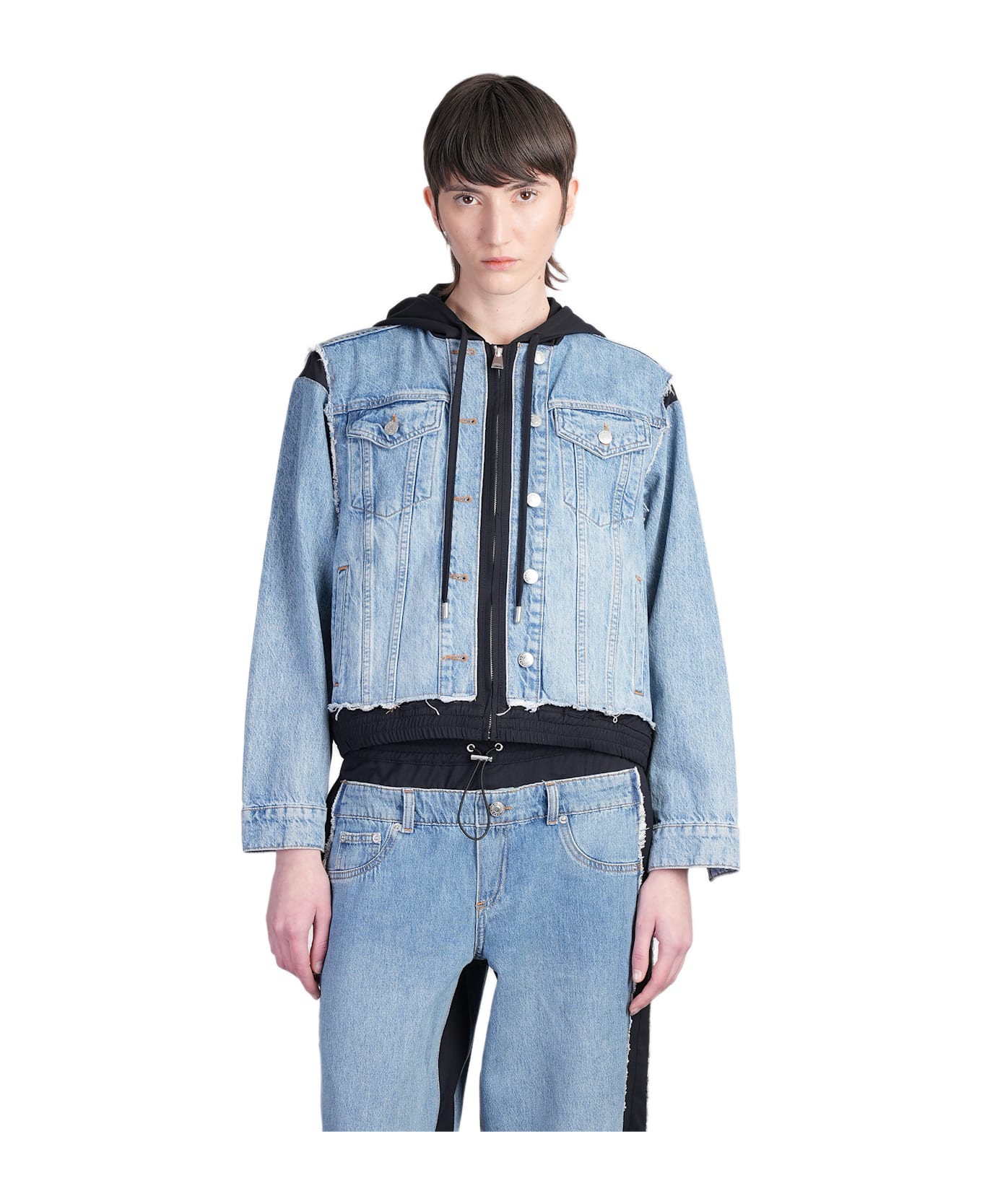 Simkhai Austin Denim Jackets In Blue Denim - blue