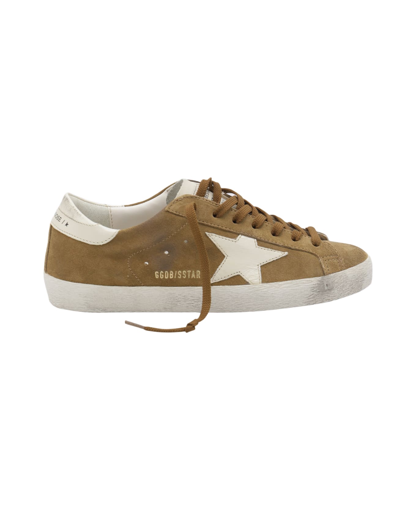Golden Goose Tobacco And White Sneakers - TABACCO CREAM