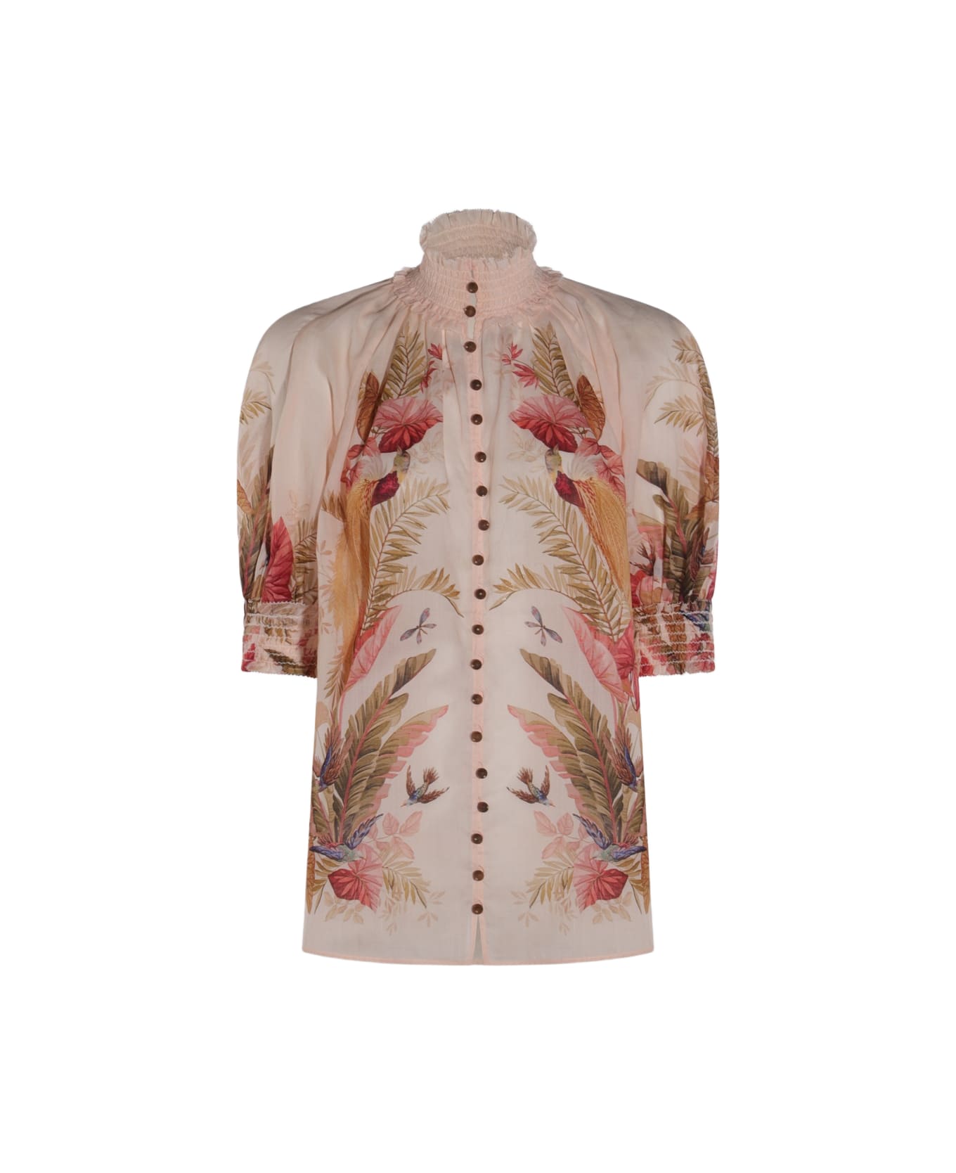 Zimmermann Cream Top - CREAM PALM FLORAL