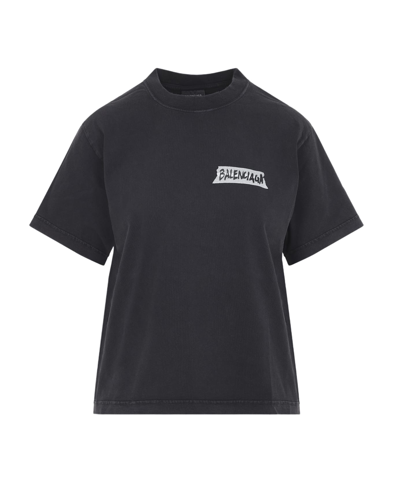 Balenciaga Medium Fit T-shirt - Faded Washed Black