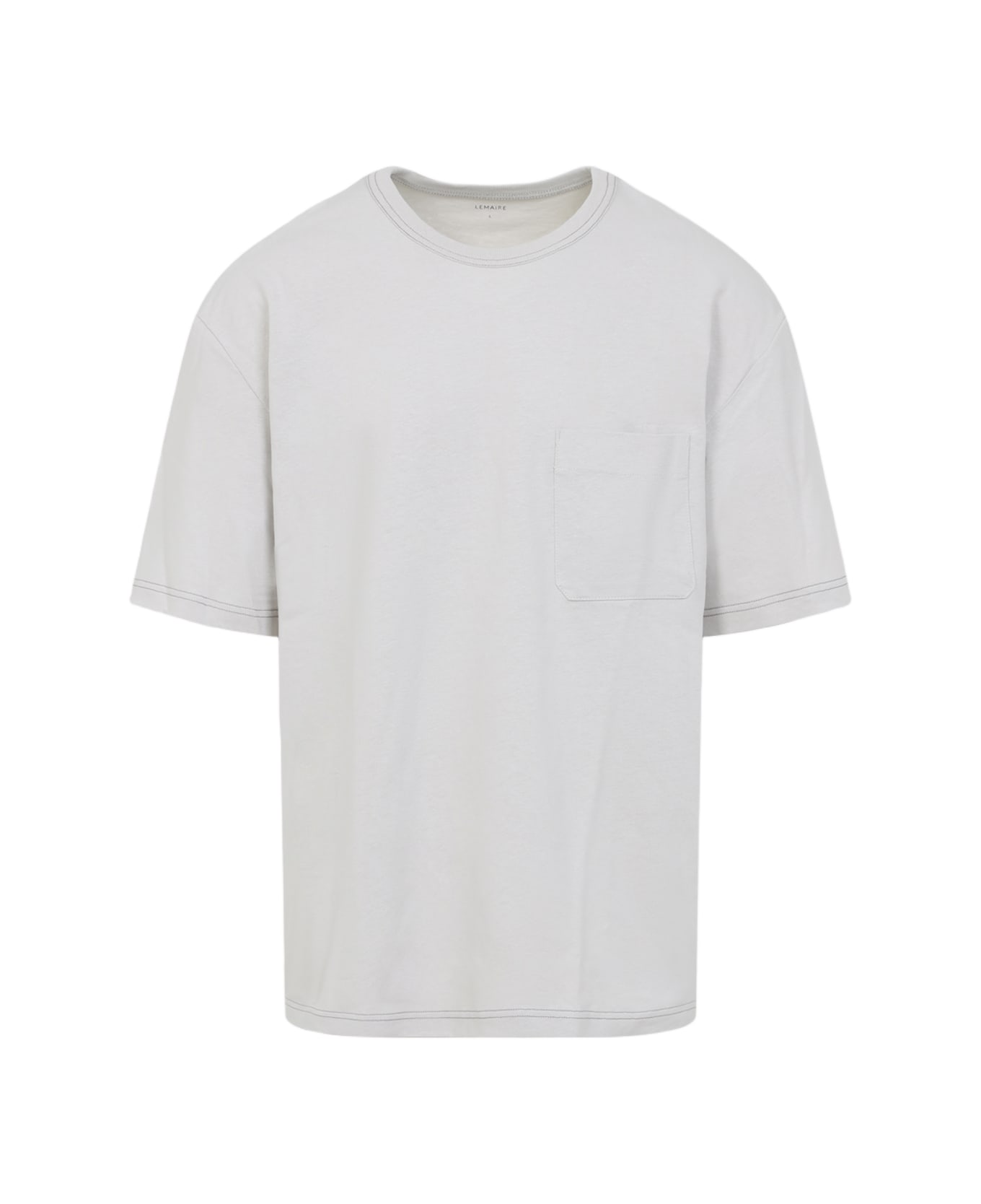 Lemaire Boxy Short Sleeves T-shirt - Pearl