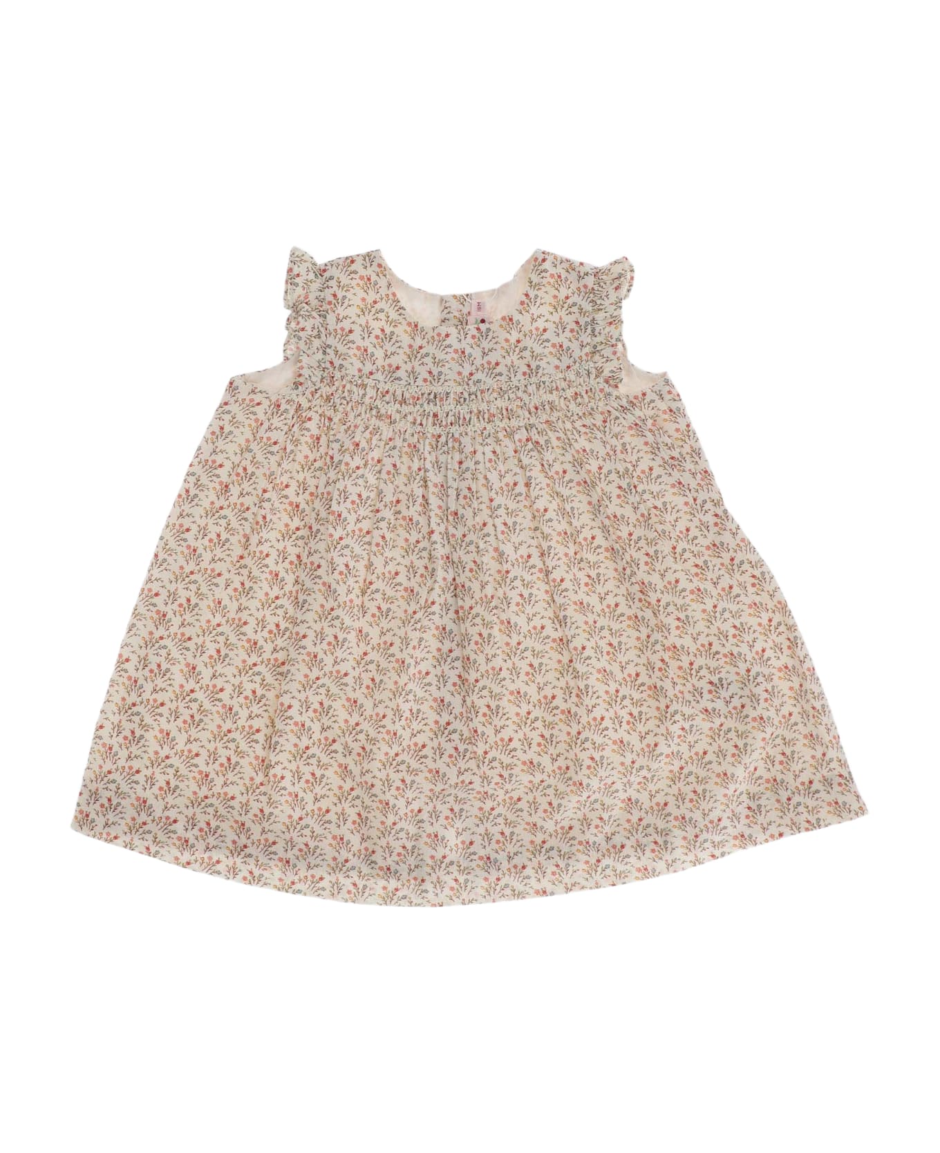 Bonpoint Cotton Dress With Floral Pattern - Red ワンピース＆ドレス