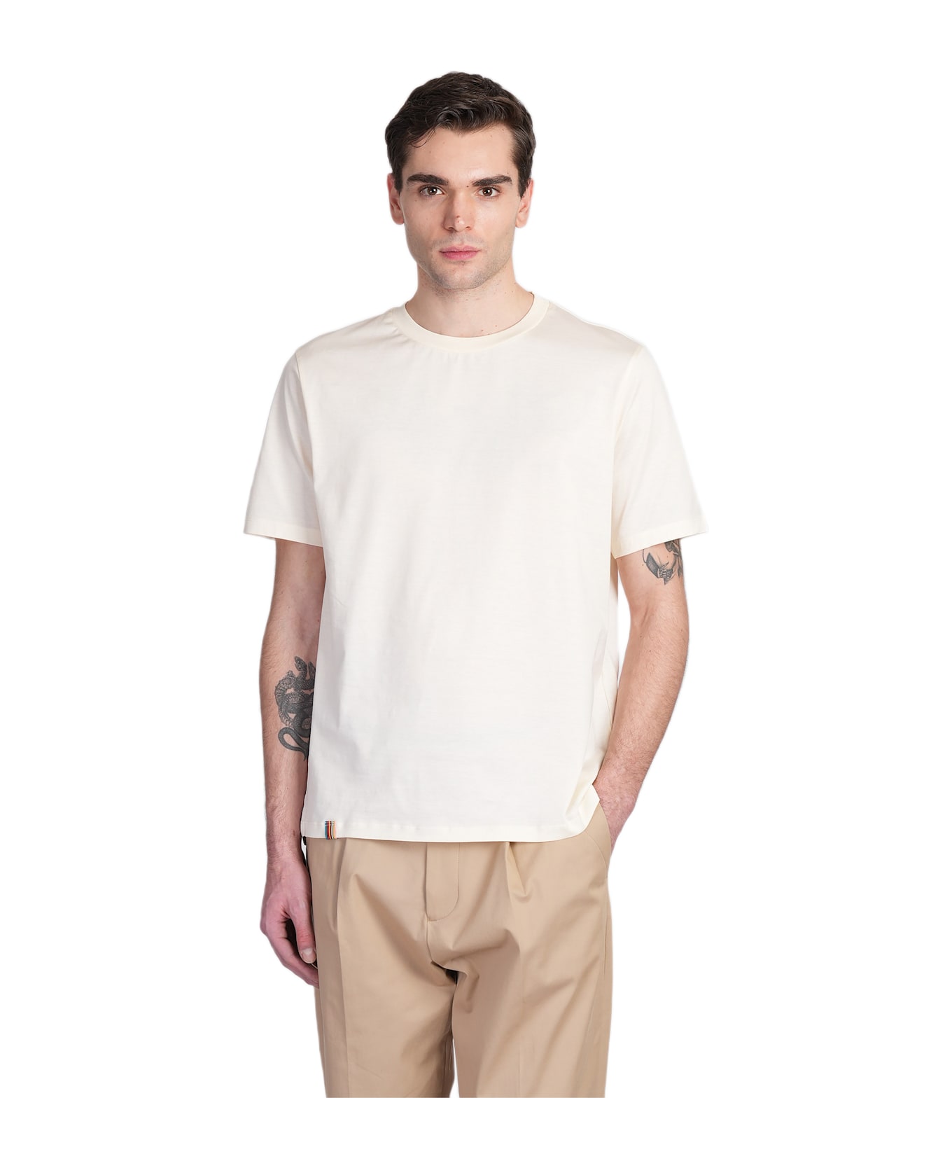 Paul Smith T-shirt In Beige Cotton - beige