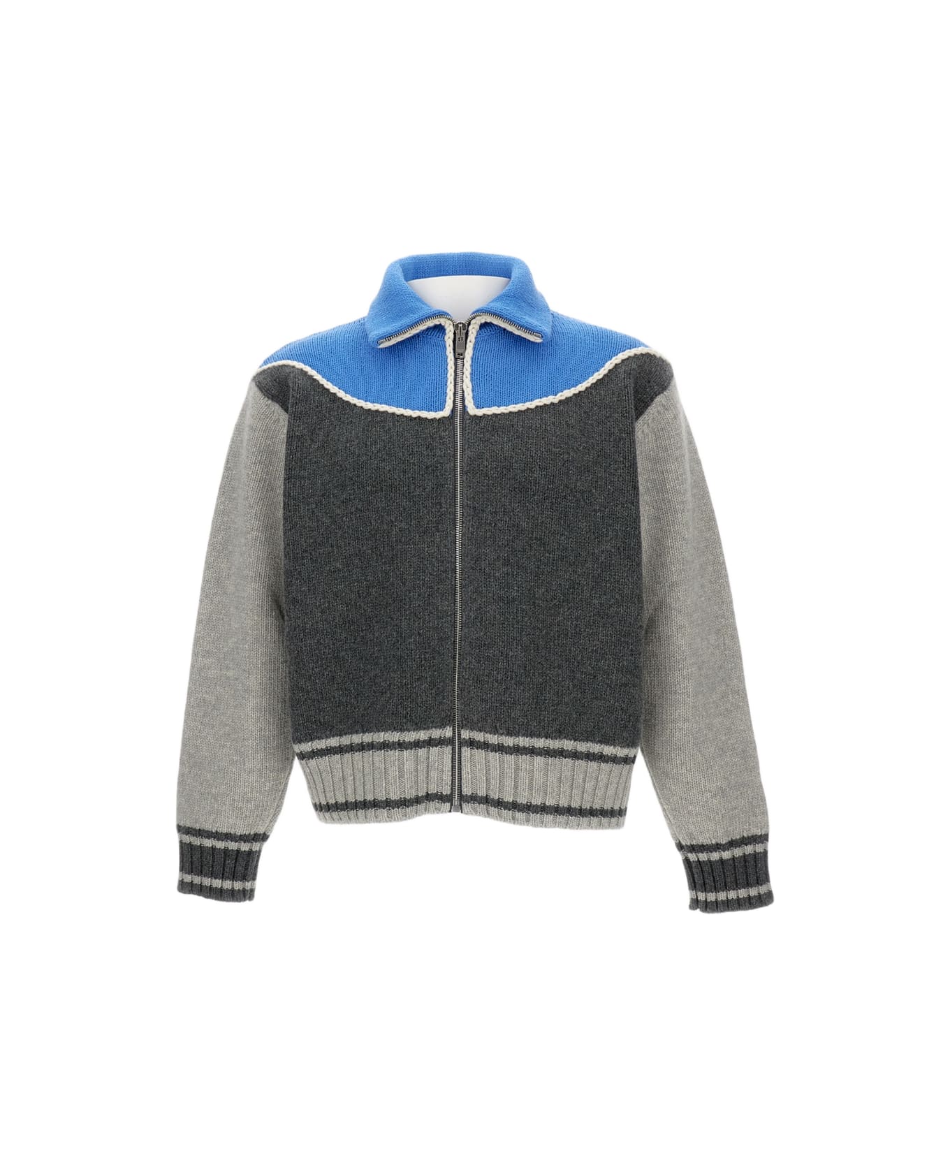 Bottega Veneta Zipped Wool Cardigan - Grey