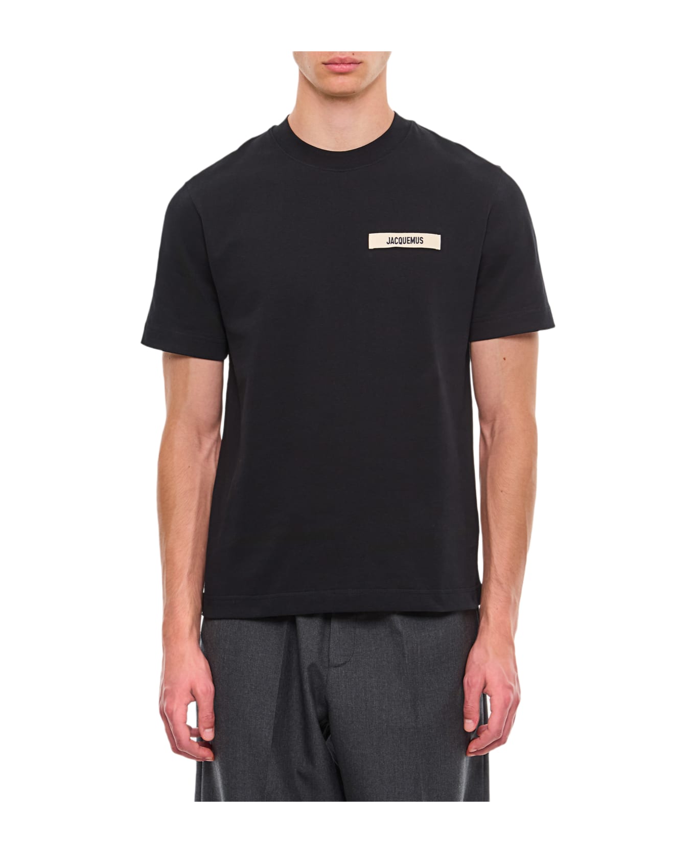Jacquemus Gros Grain Cotton T-shirt - Black