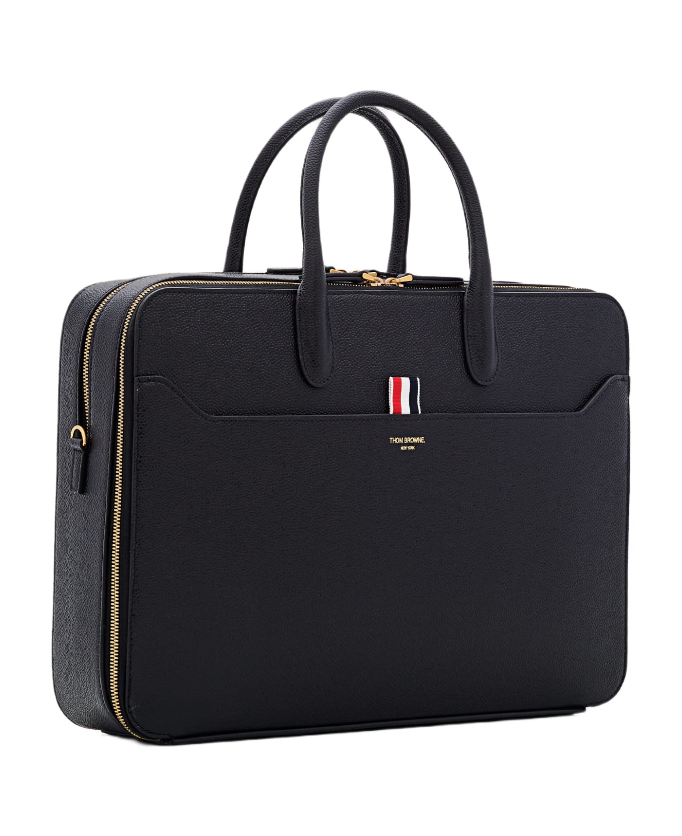 Thom Browne Leather Business Bag - Black