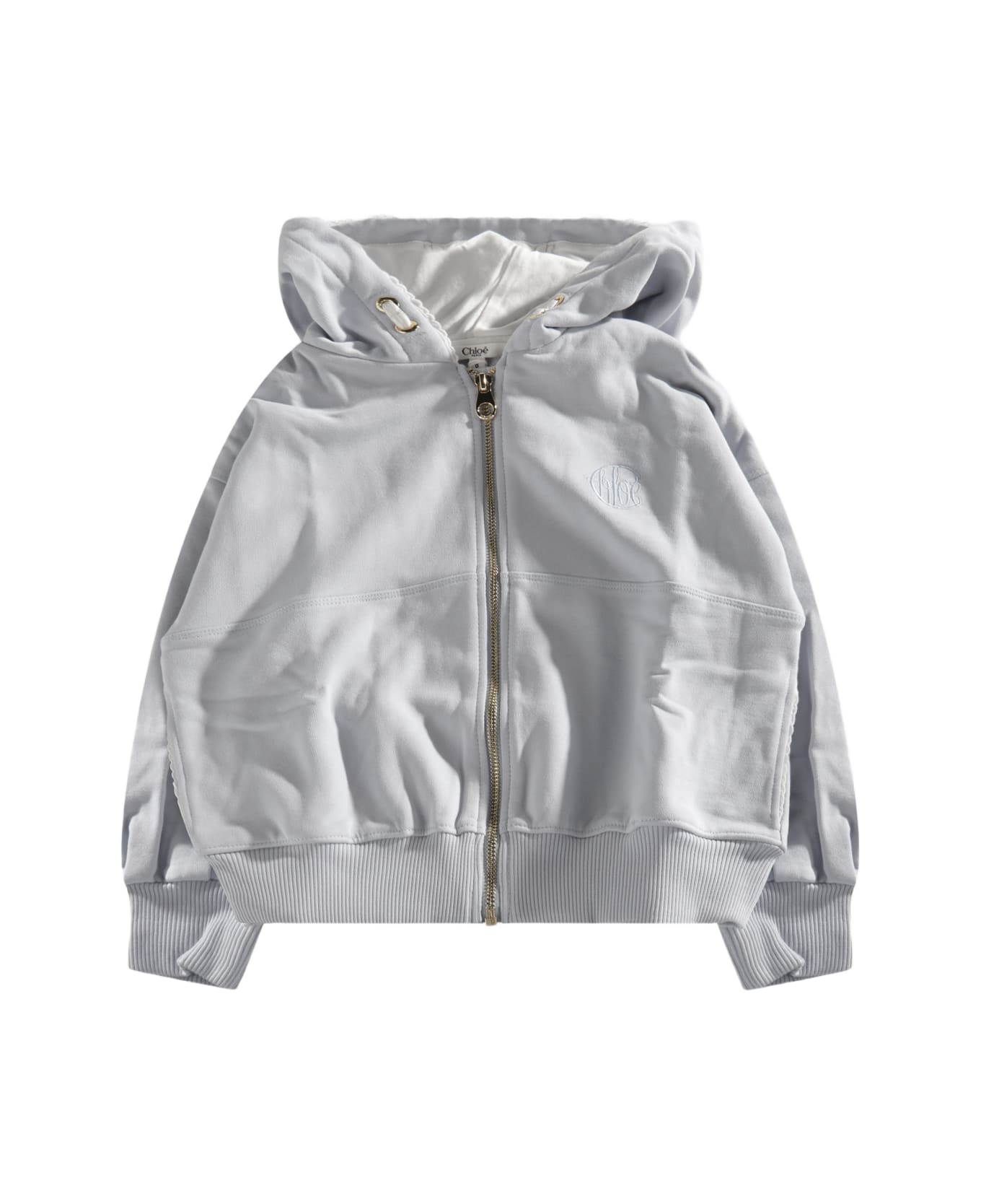 Chloé Light Blue Cotton Sweatshirt - BLU CIELO