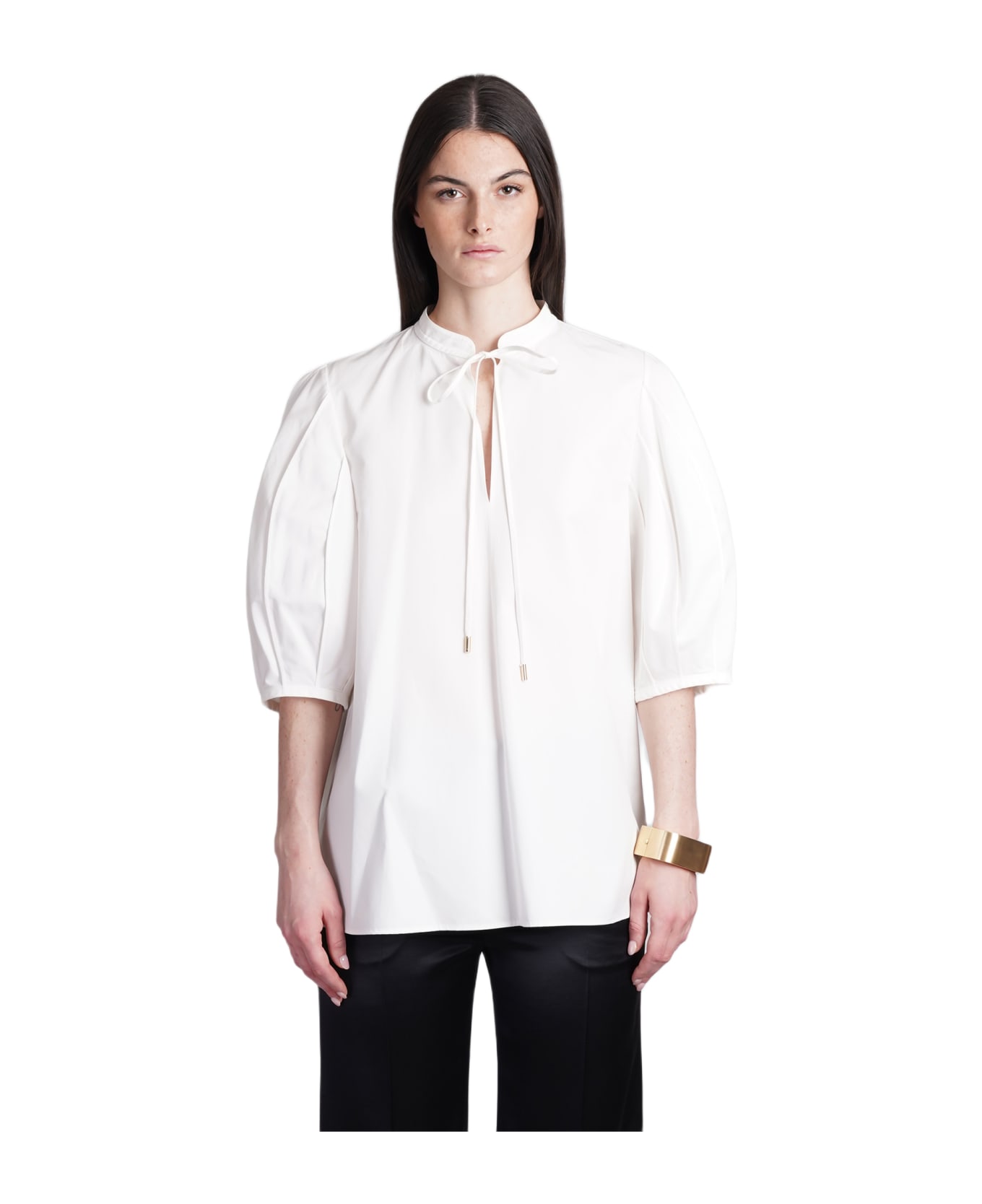 Chloé Blouse In White Cotton - white ブラウス