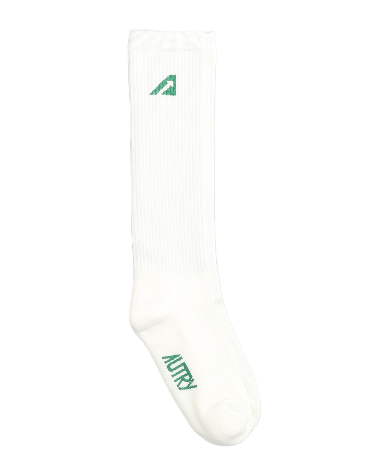 Autry Socks In White Cotton - white 靴下