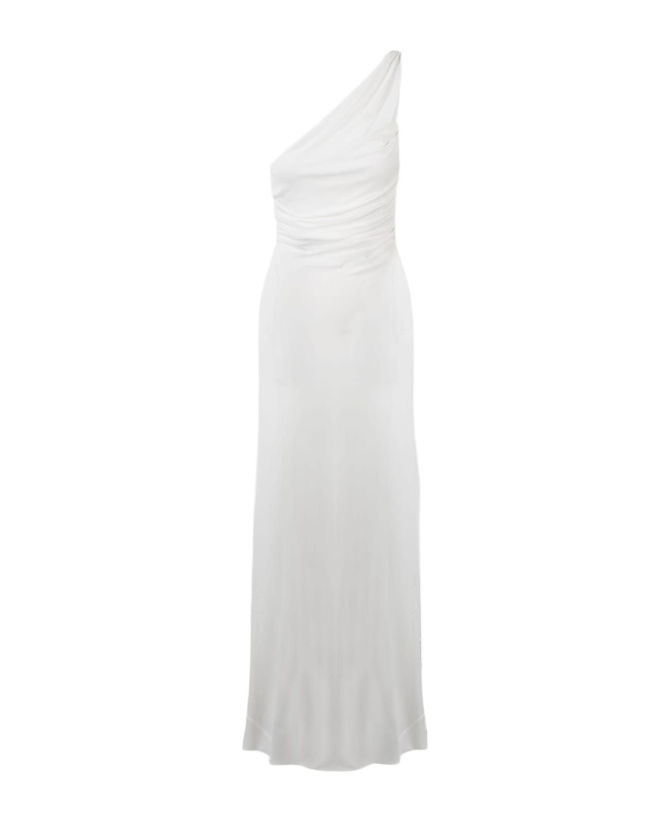 Alberta Ferretti One Shoulder Long Dress - White
