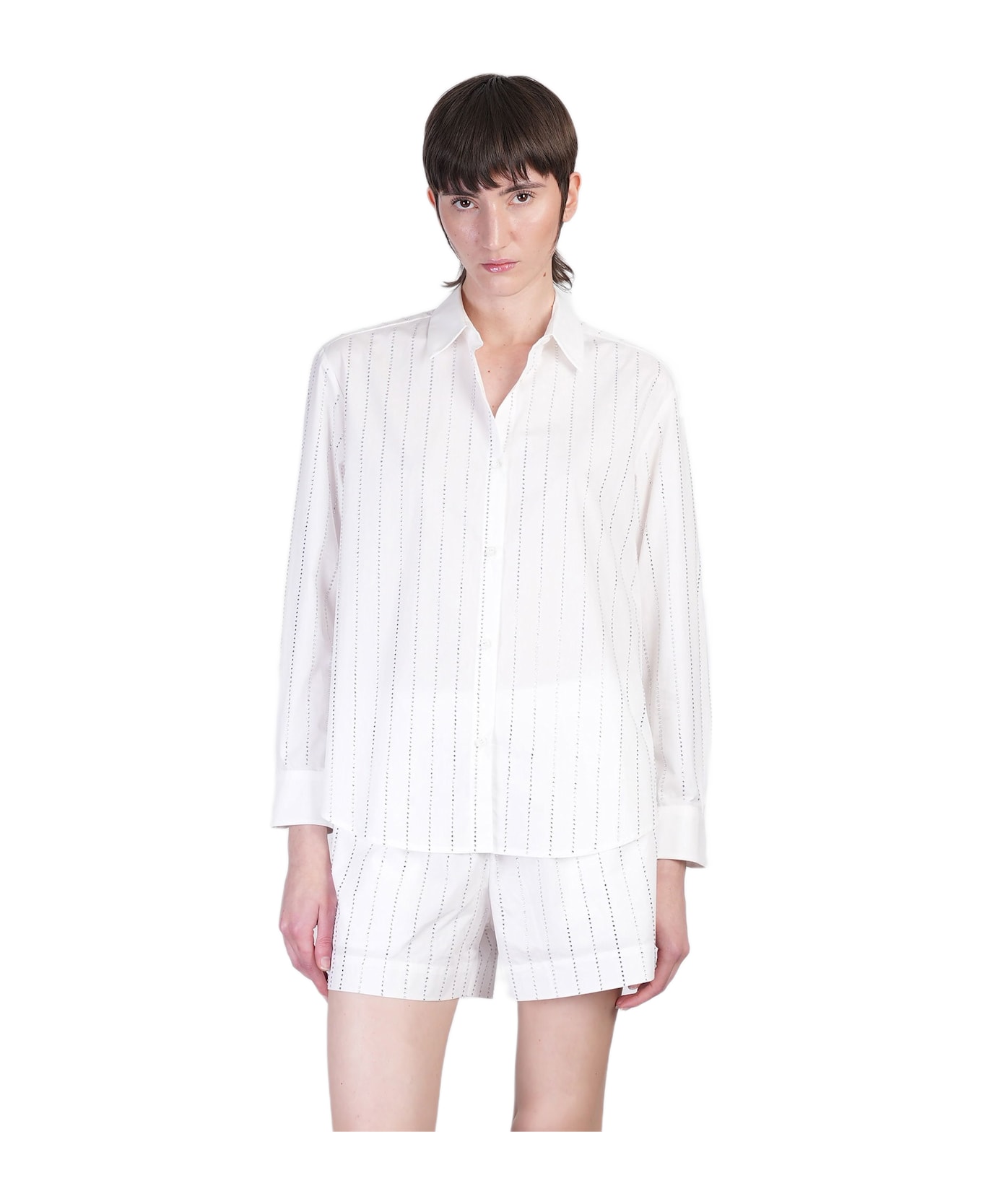 MC2 Saint Barth Meredith Shirt In White Cotton - white