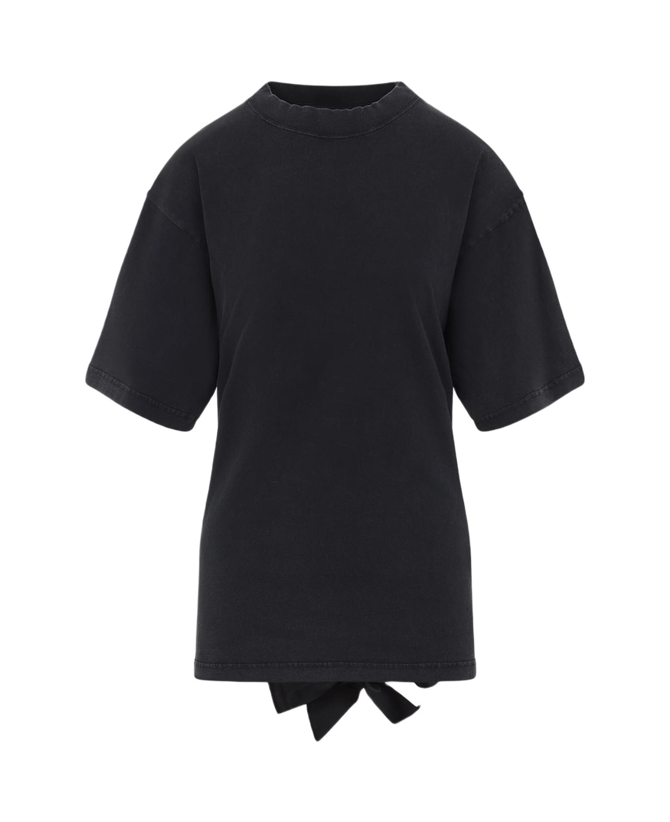 Balenciaga Lace Up T-shirt - Faded Washed Black