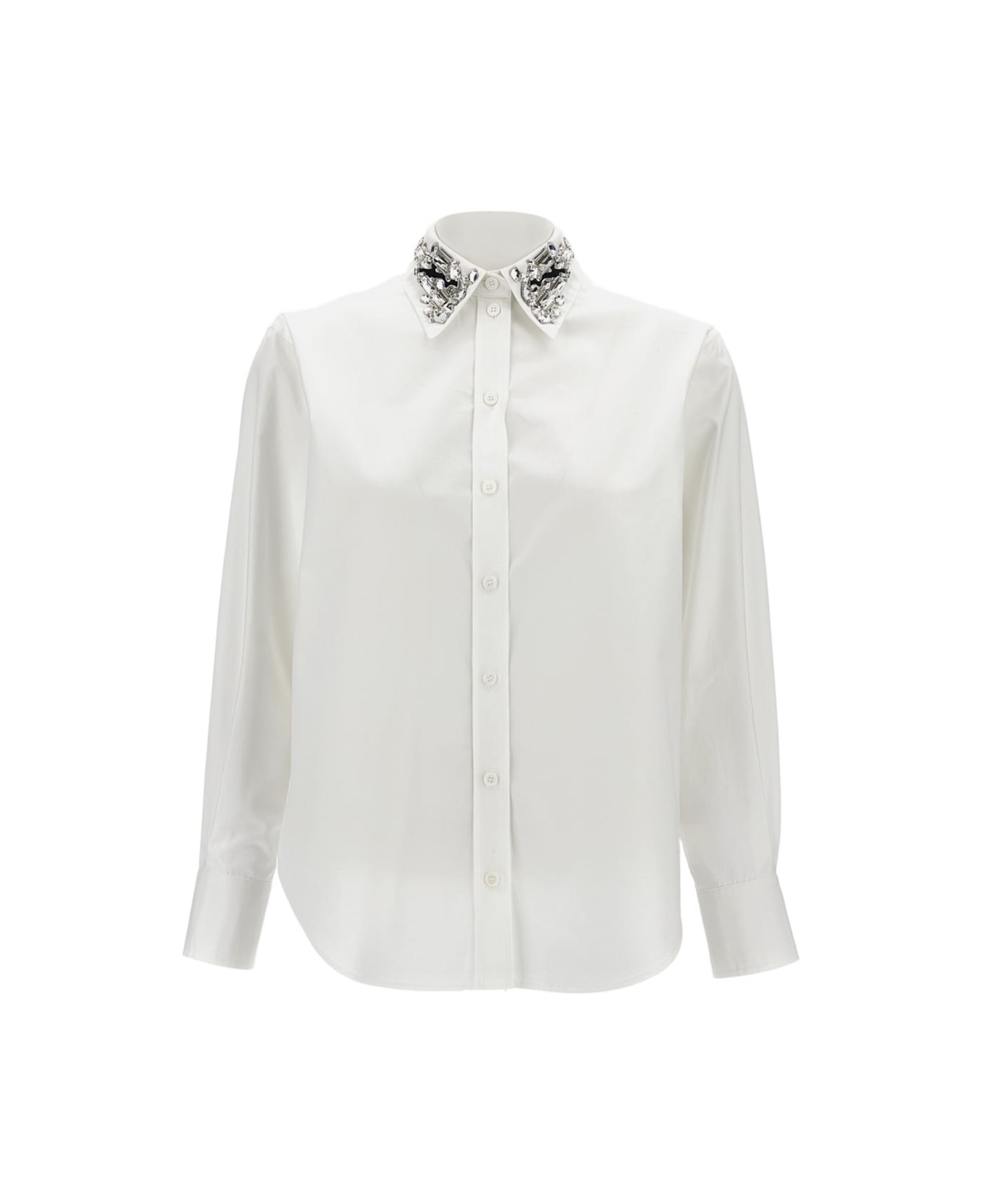 Alexander McQueen Shirt With Crystals - White