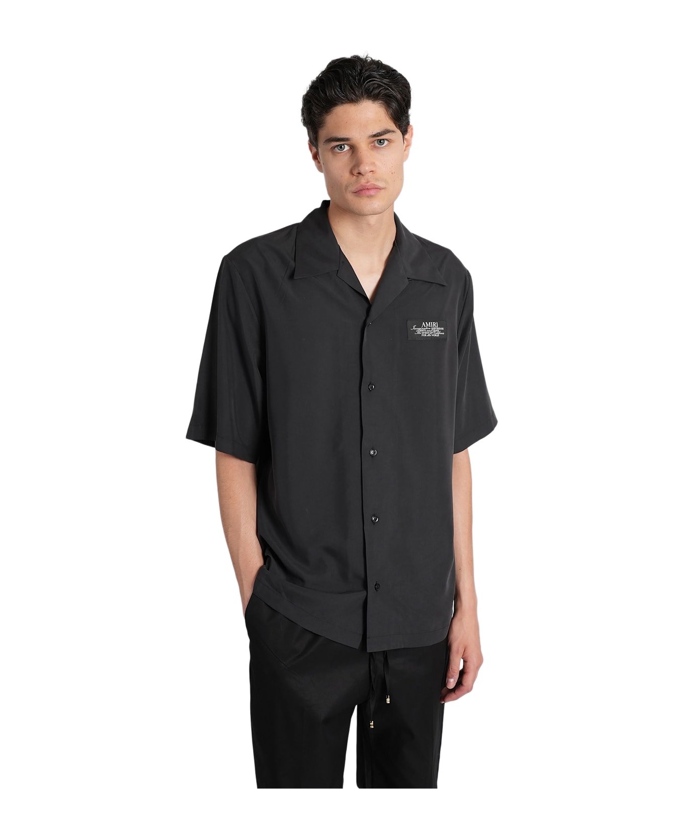 AMIRI Shirt In Black Modal - black