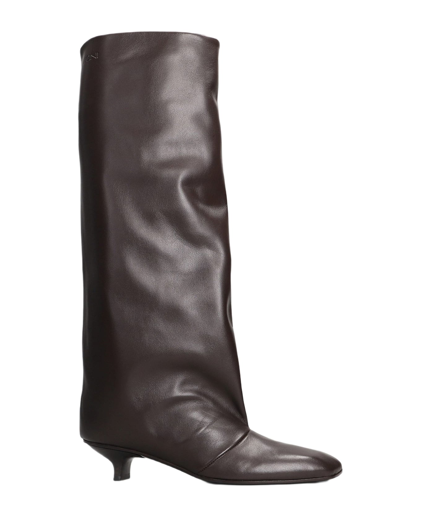 Vicini Cizin 30 Low Heels Boots In Brown Leather - brown