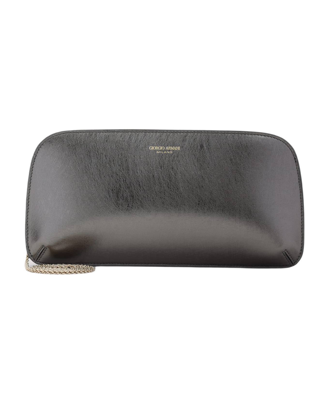 Giorgio Armani Lamb Leather Handbag - Grey