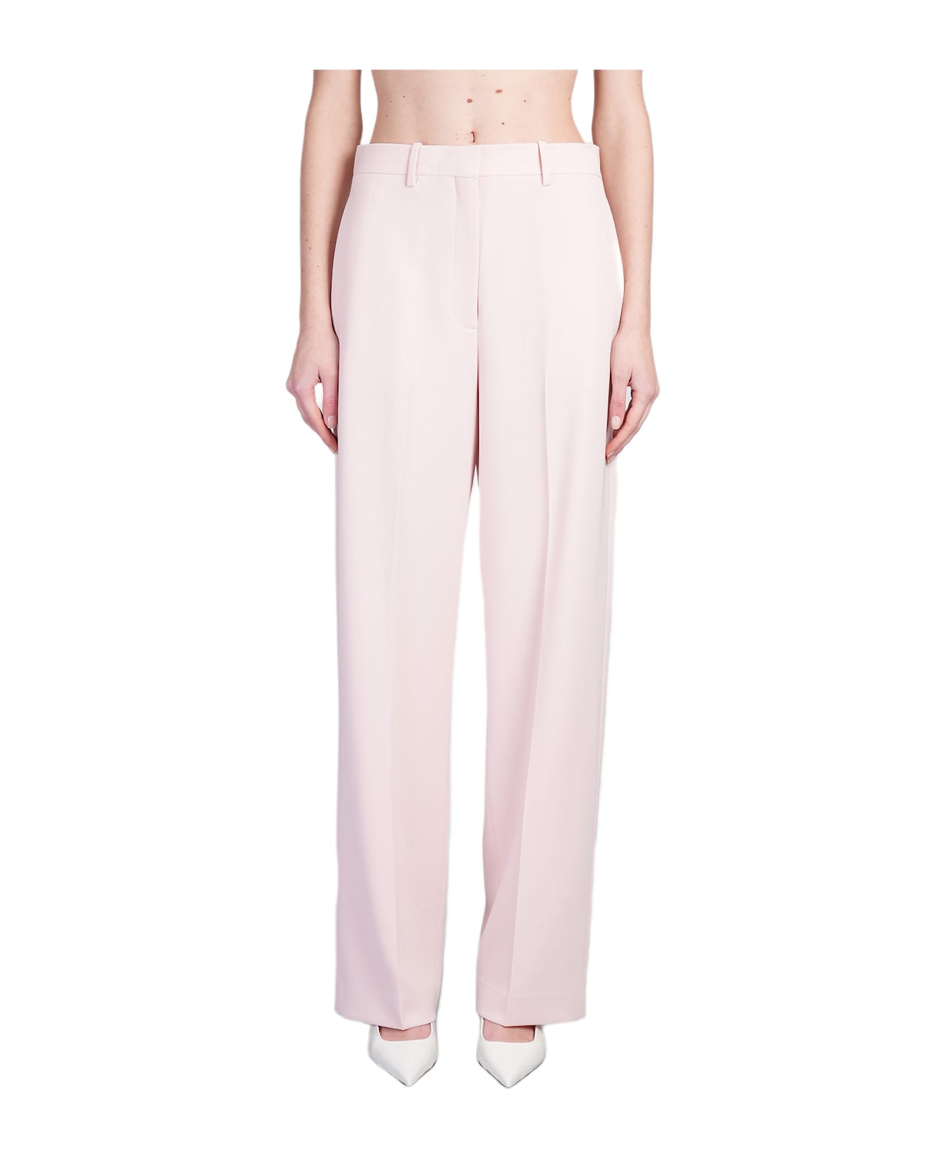 Theory Pants In Rose-pink Triacetate - rose-pink