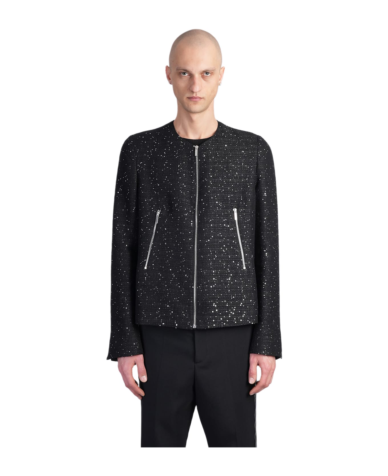 Sapio N 36 Casual Jacket In Black Cotton - black