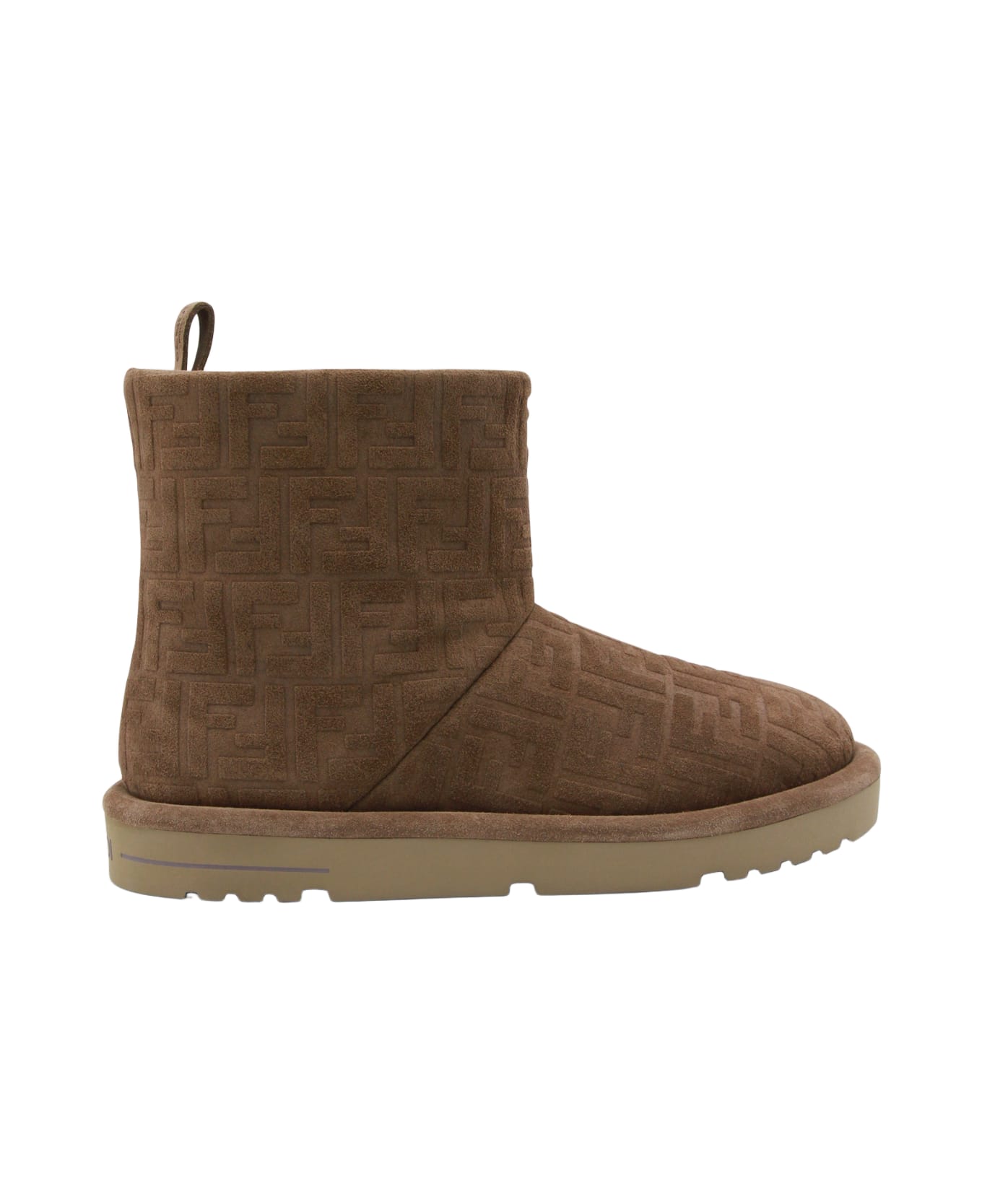 Fendi Beige Leather Boots - Beige