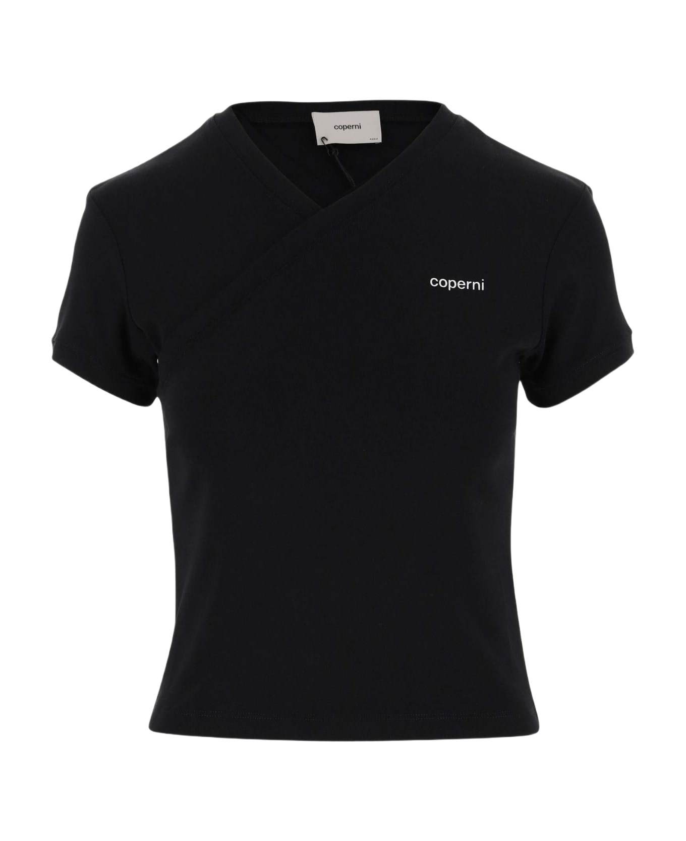 Coperni Cotton T-shirt With Logo - Black