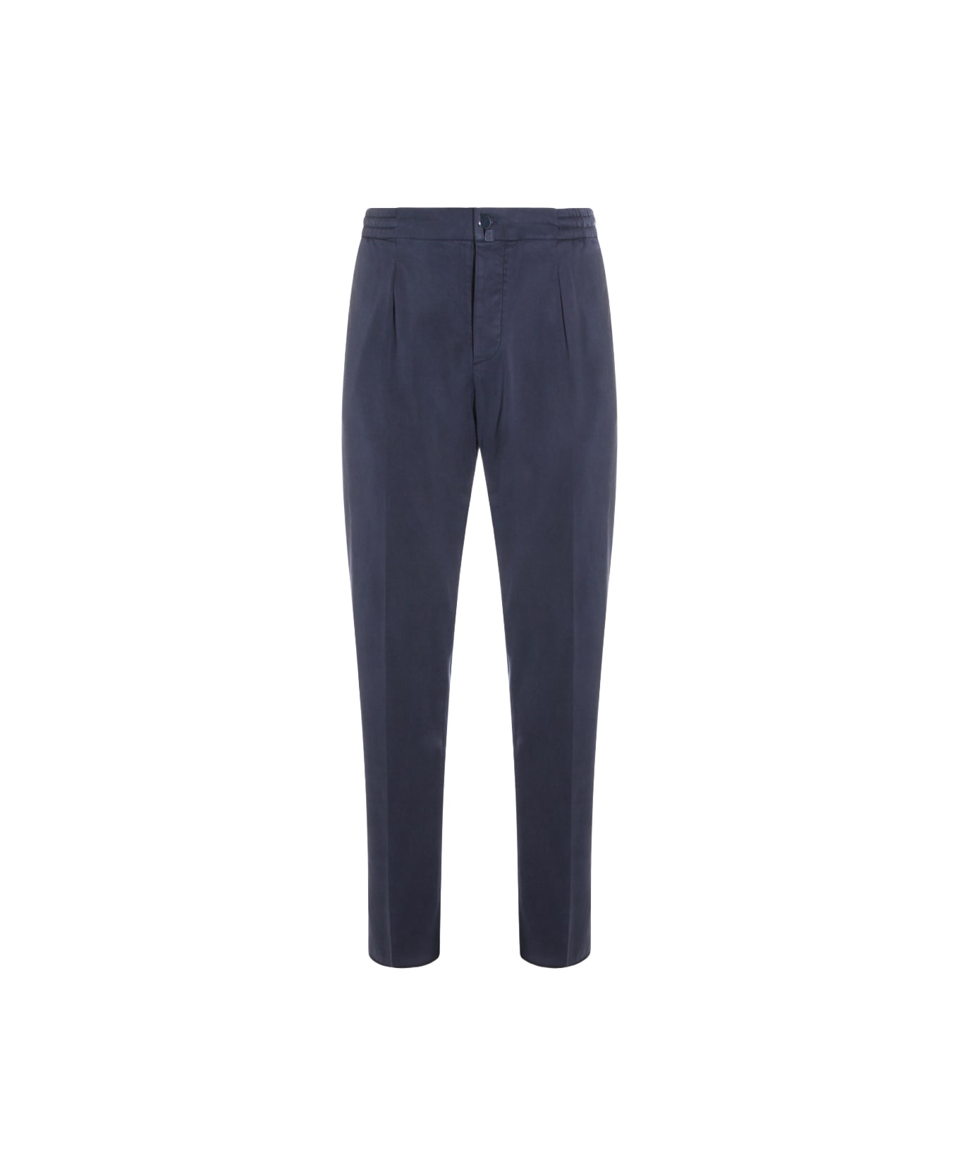 Kiton Light Blue Linen Pants - Blue