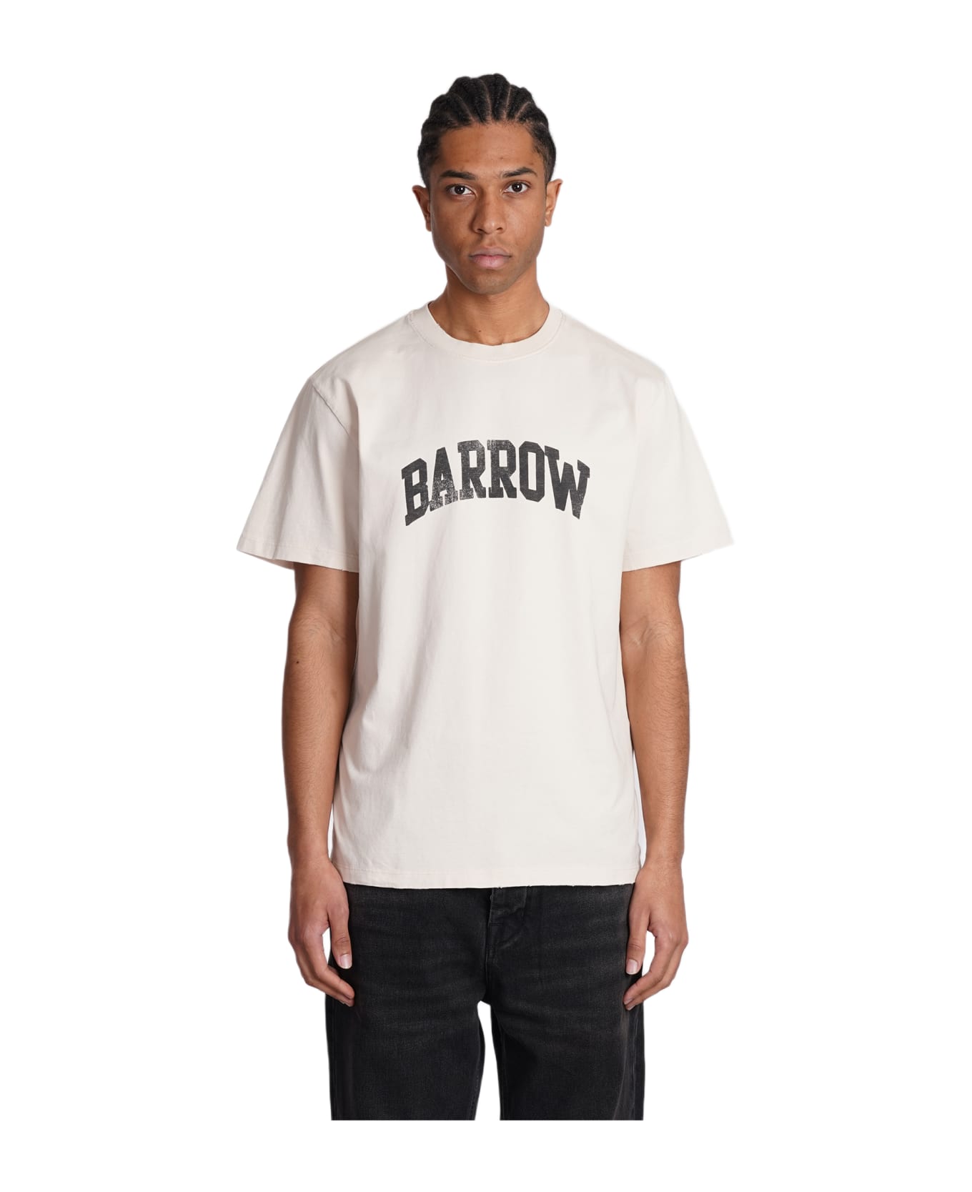 Barrow T-shirt In Beige Cotton - Beige
