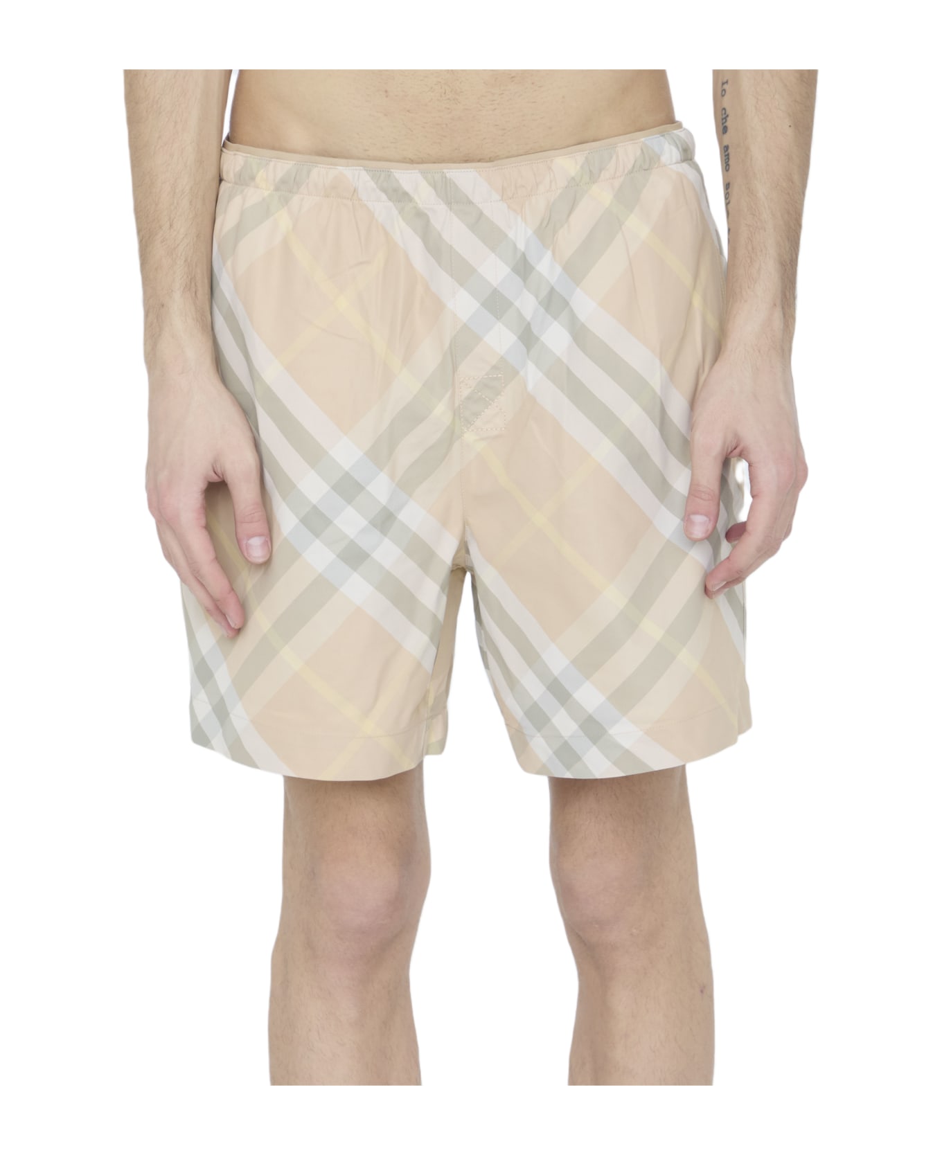 Burberry Check Swim Shorts - Flax ip check