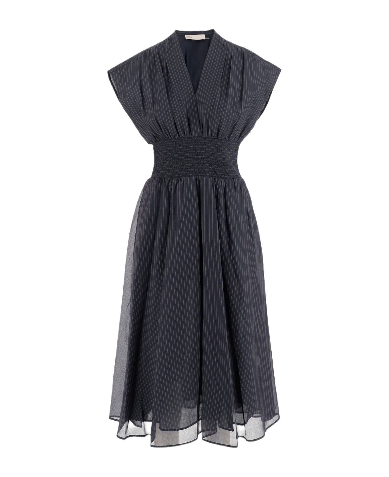 Tory Burch Striped Cotton Dress - Blue
