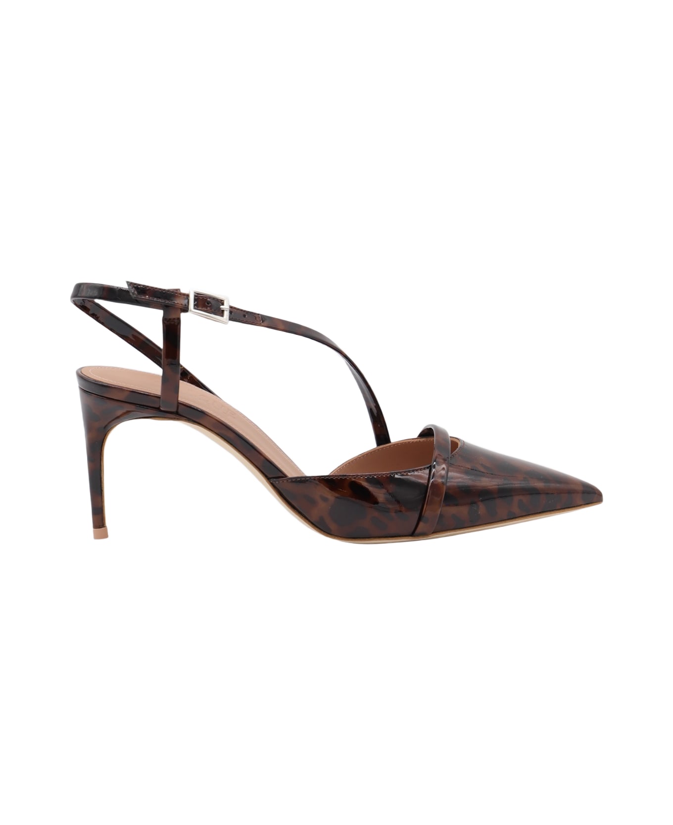 Malone Souliers Brown Leather Valeria 70-7 Pumps - BROWN/BROWN