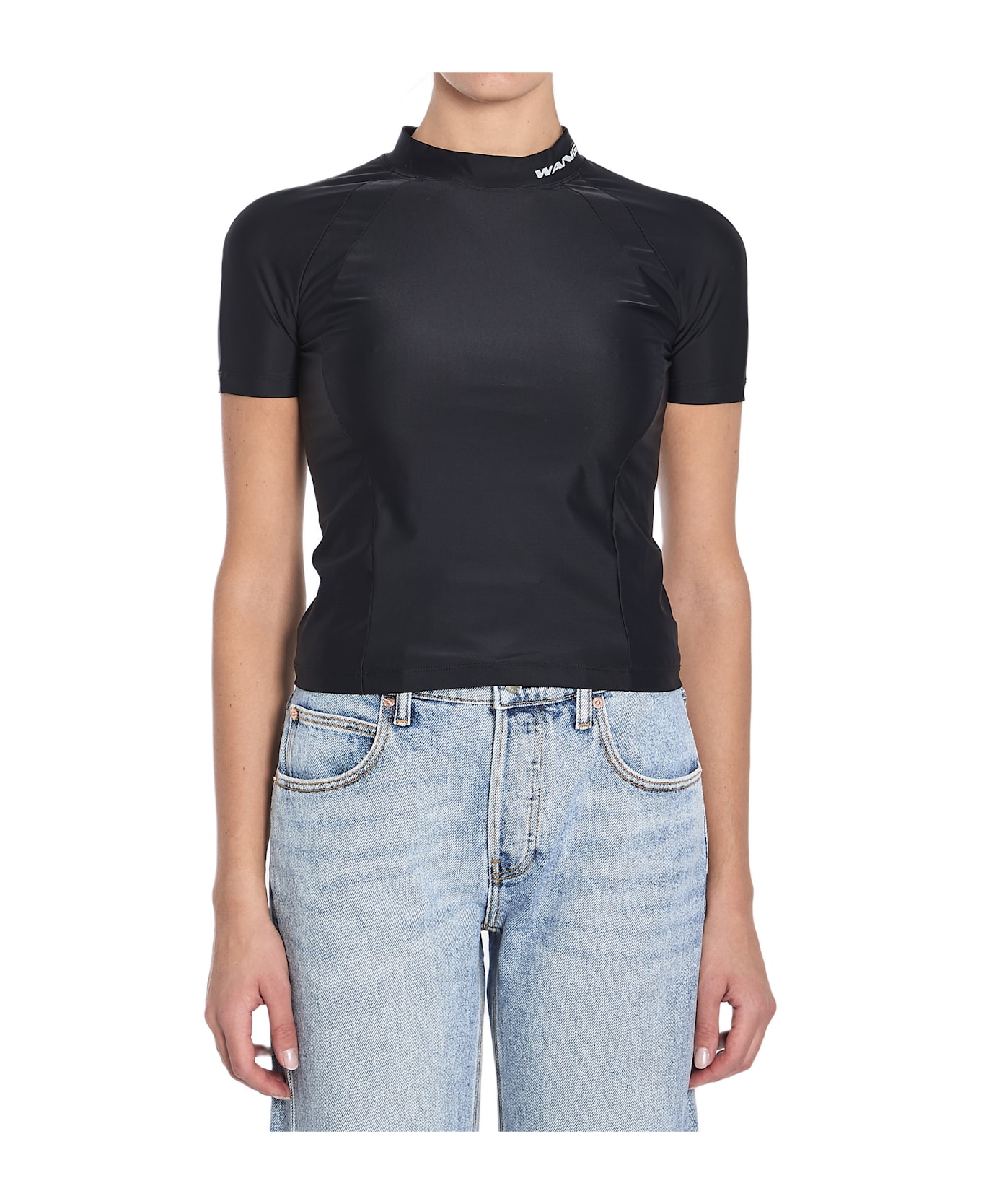 Alexander Wang Rash Guard T-shirt With Logo - BLACK