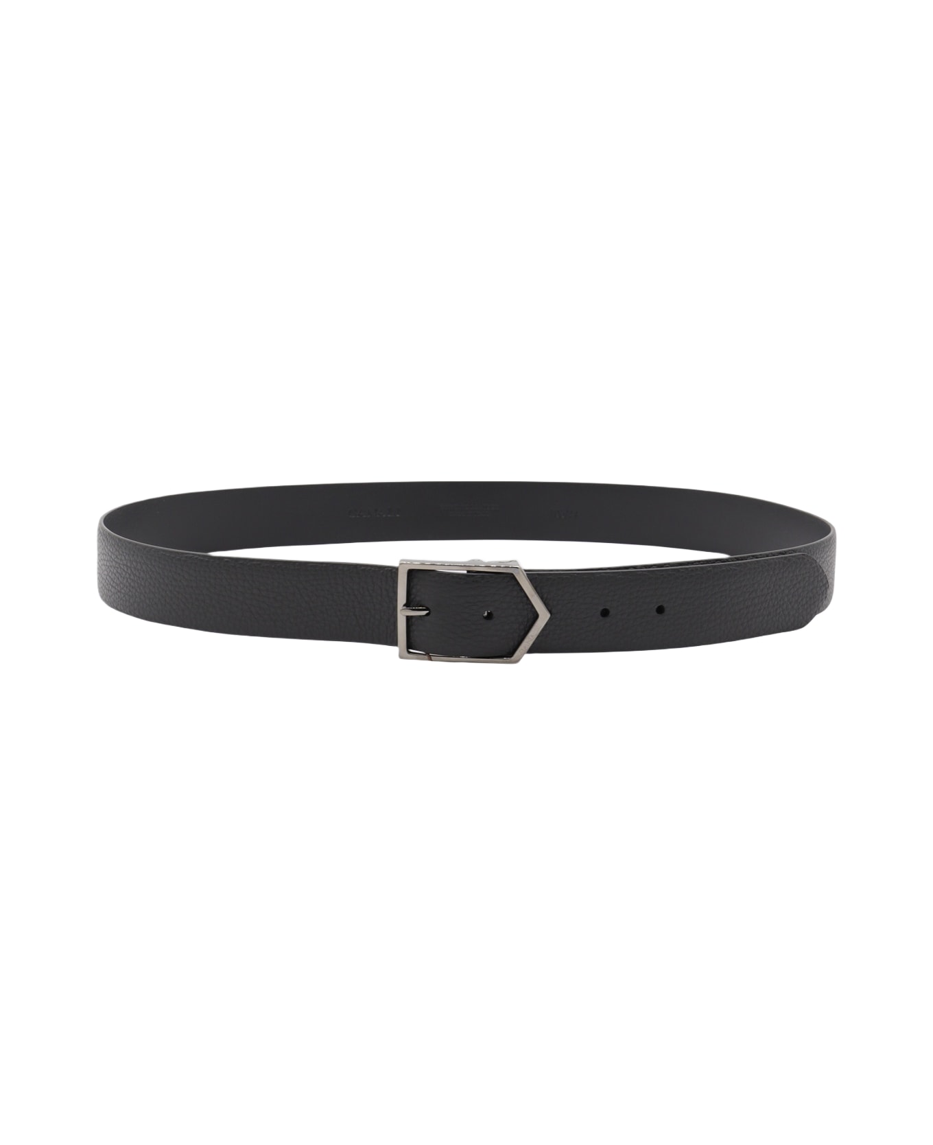Canali Black Leather Belt
