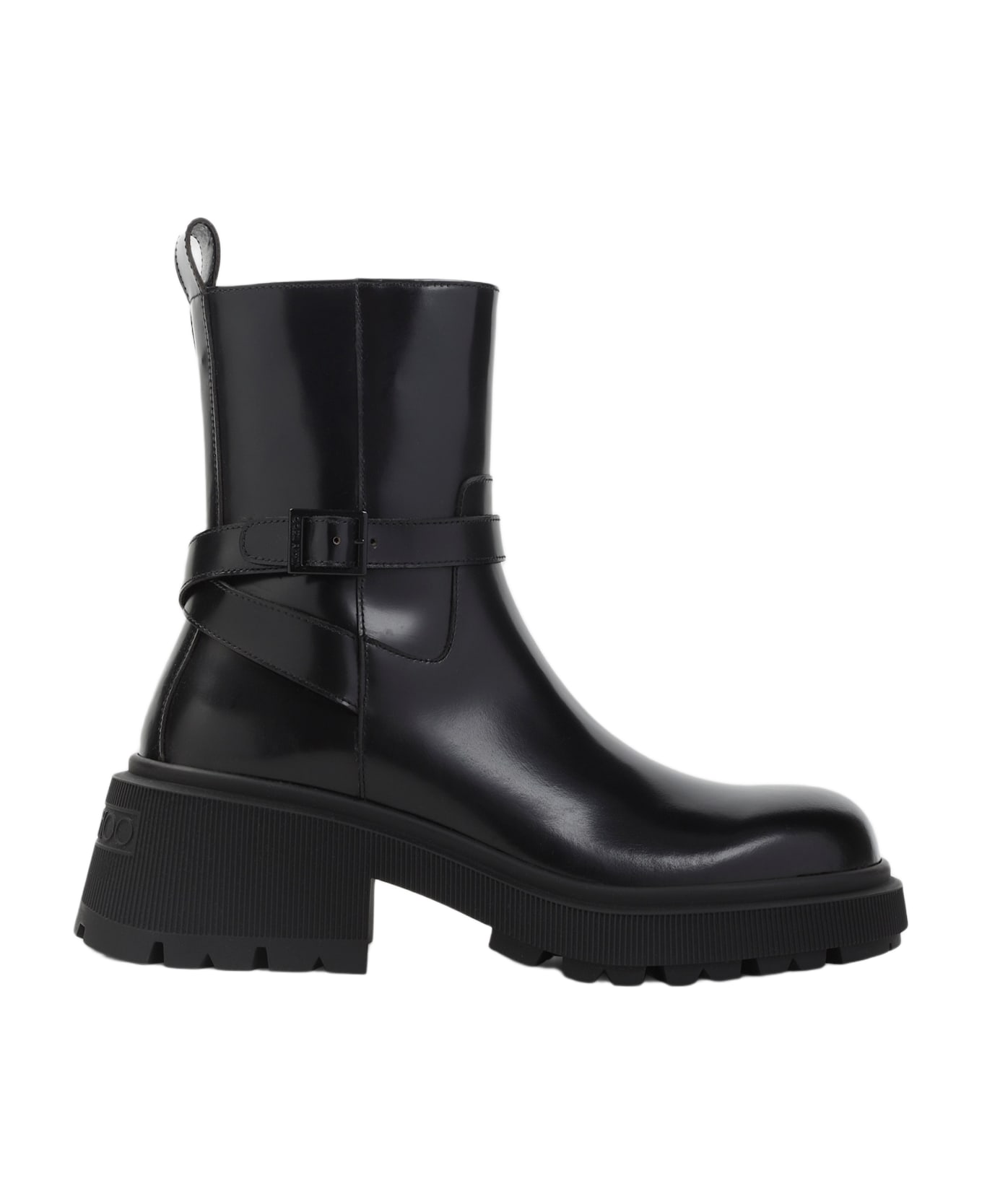 Jimmy Choo Soft Box Calf Conny Flat Boots - Black