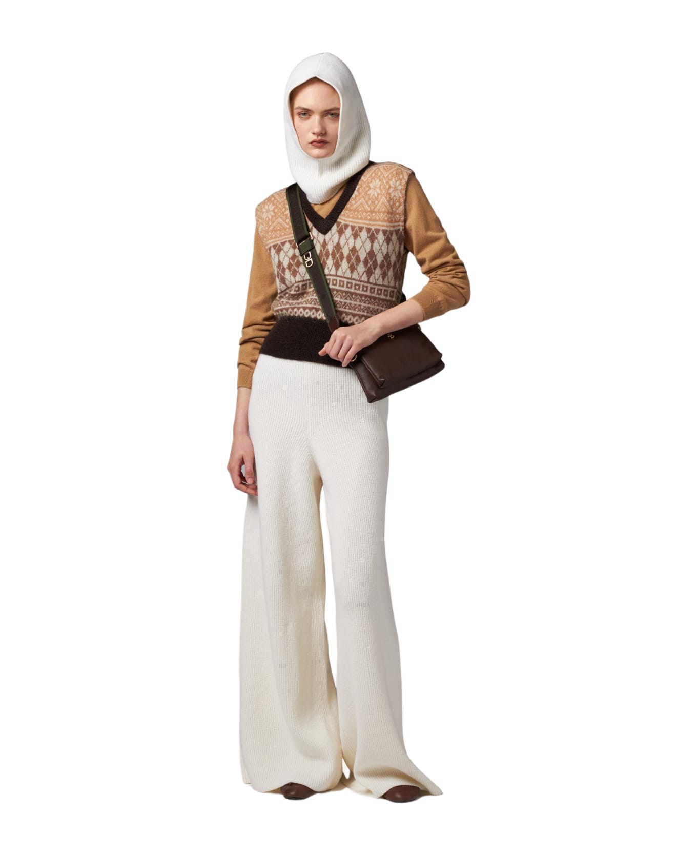 Ballantyne Fluffy Jacquard Vest - Multi